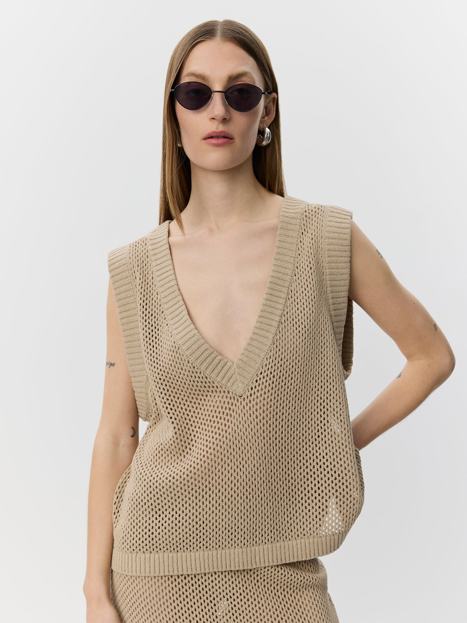 Sofie Schnoor WOMEN AELLESW KNIT VEST Knit 8058 Feather Gray