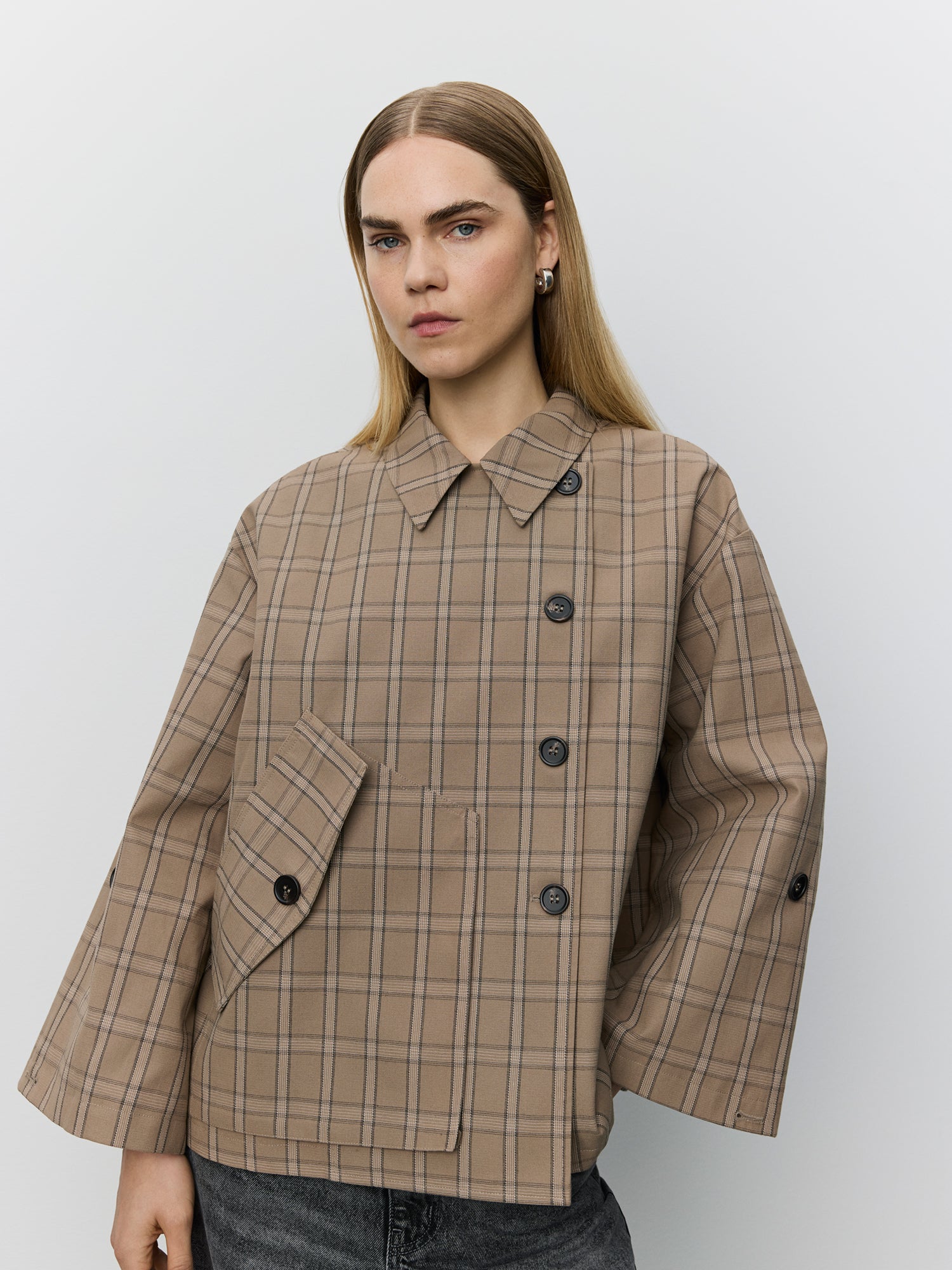 Sofie Schnoor WOMEN AGATHASW CHECKERED JACKET Jacket 9145 Light Brown Check