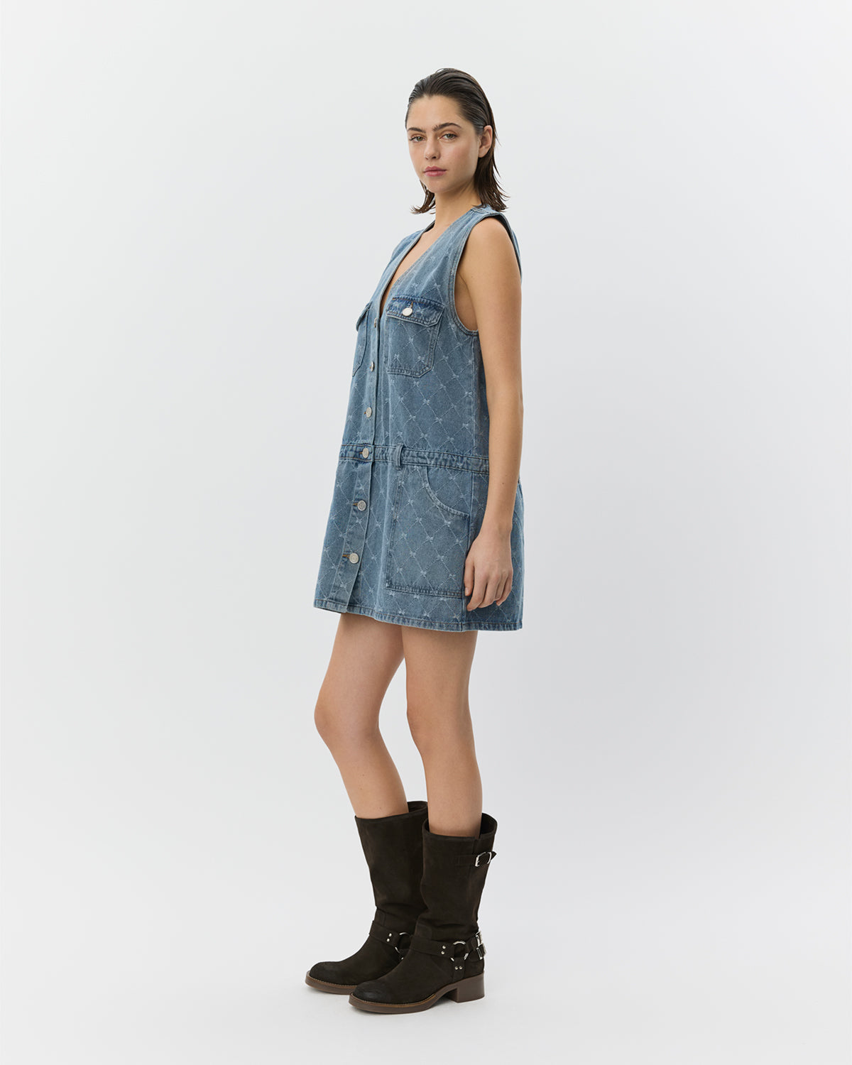 Sofie Schnoor WOMEN ALBERTINESW DENIM MINI DRESS Dress 5036 Blue
