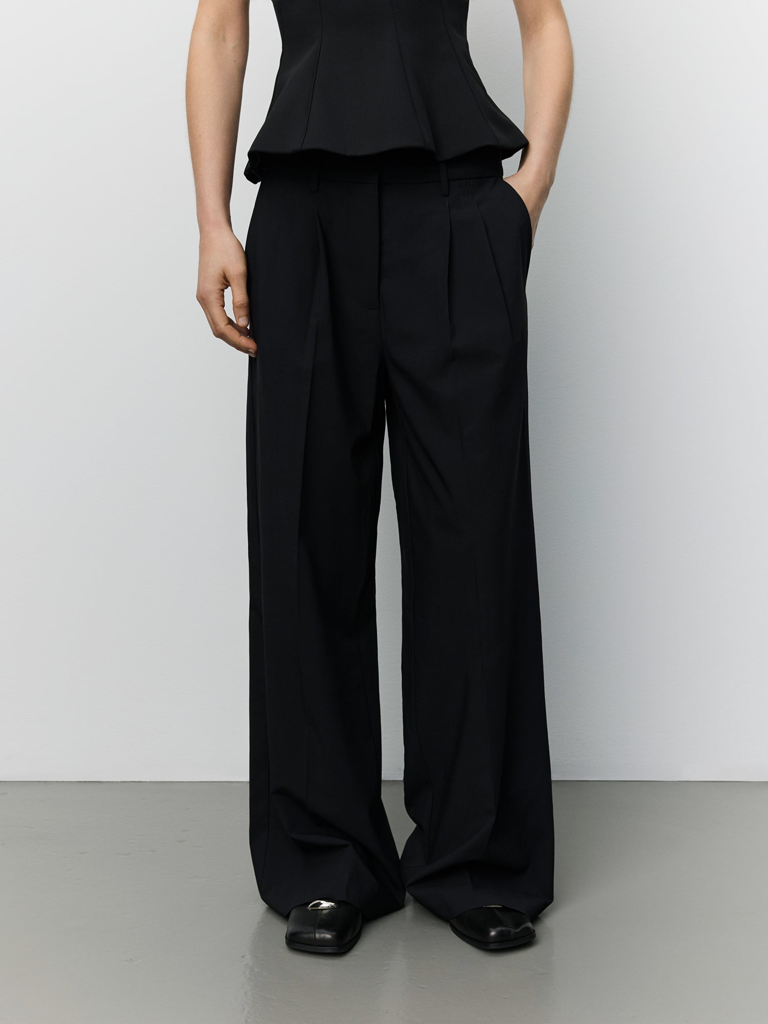 Sofie Schnoor WOMEN ALESSANDRASW WIDE LEG TROUSERS Trousers 1000 Black