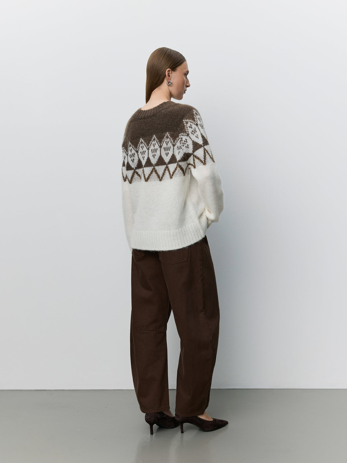 Sofie Schnoor WOMEN ALLEGRASW V-NECK KNIT SWEATER Cardigan 9144 Off White - Brown