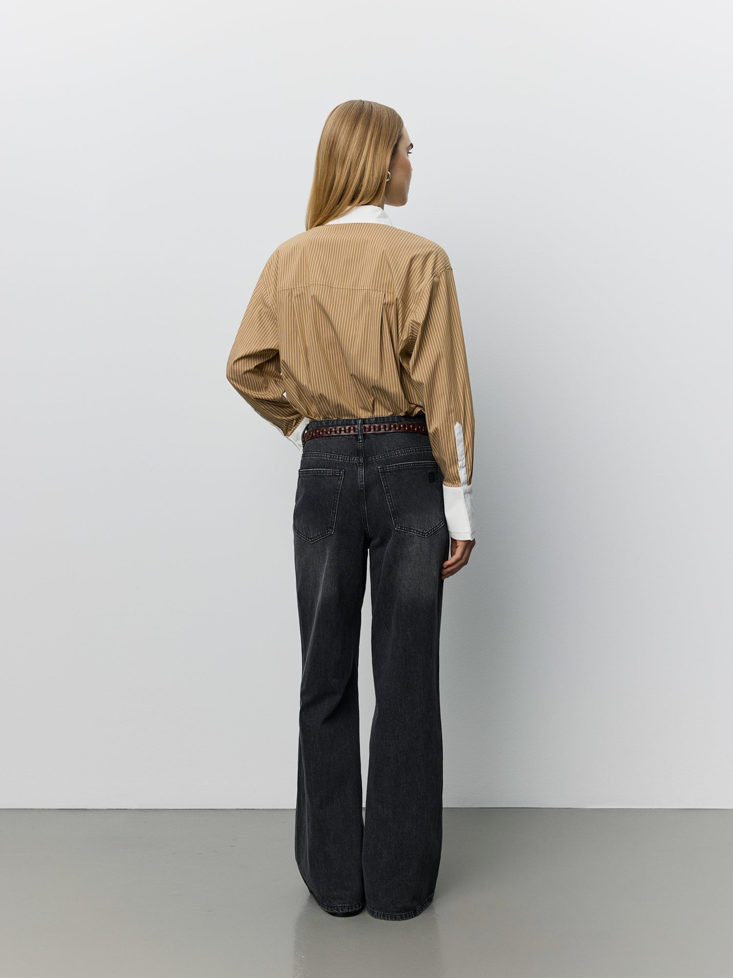 Sofie Schnoor WOMEN ALLISONSW DOUBLE-CUFF SHIRT Shirt 7165 Maple Brown Striped