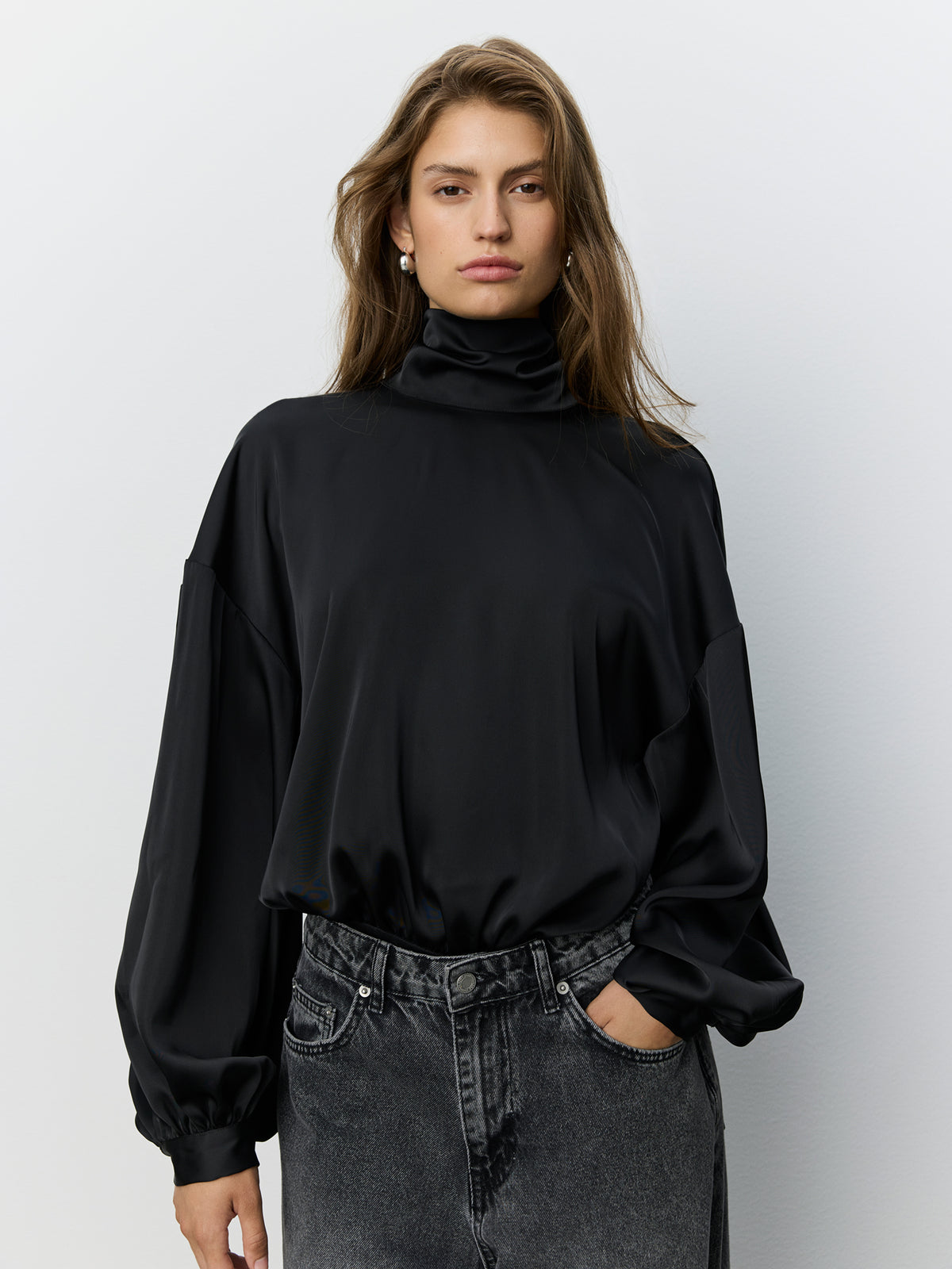 Sofie Schnoor WOMEN AMBERSW SATIN BLOUSE Blouse 1000 Black