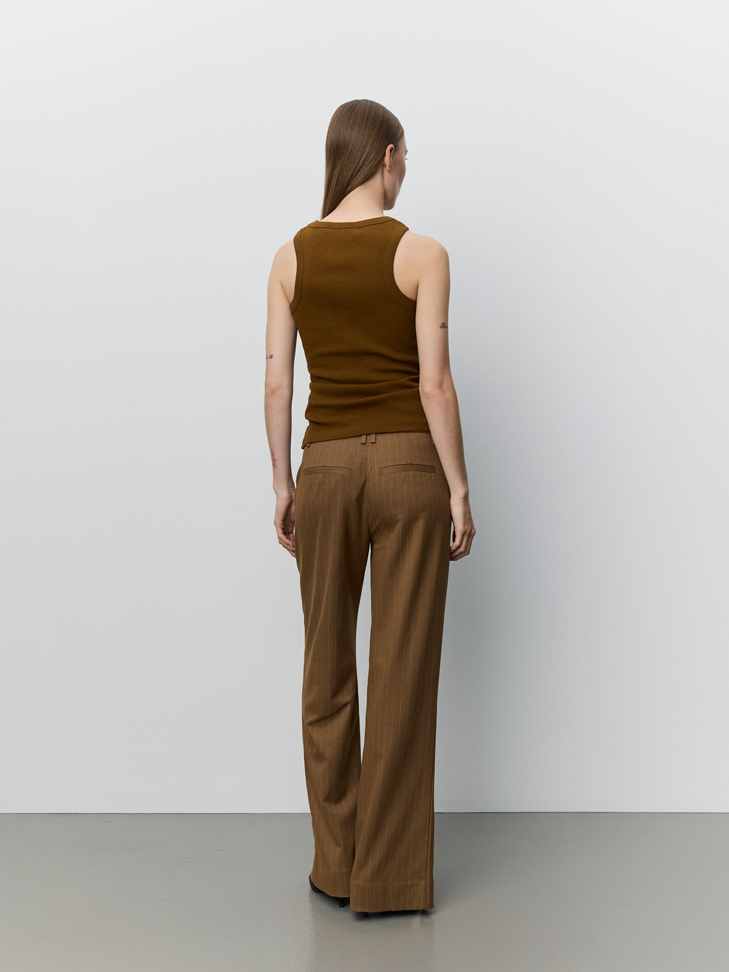 Sofie Schnoor WOMEN AMILASW PINSTRIPE TROUSERS Trousers 7164 Maple Brown