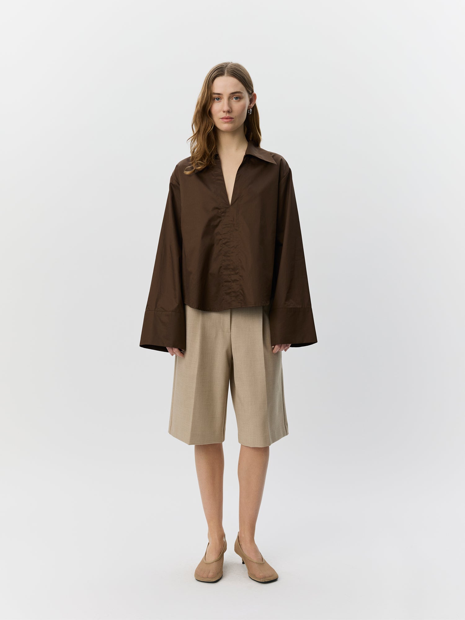 Sofie Schnoor WOMEN ANOASW OVERSIZE SHIRT Shirt 7162 Intense Brown