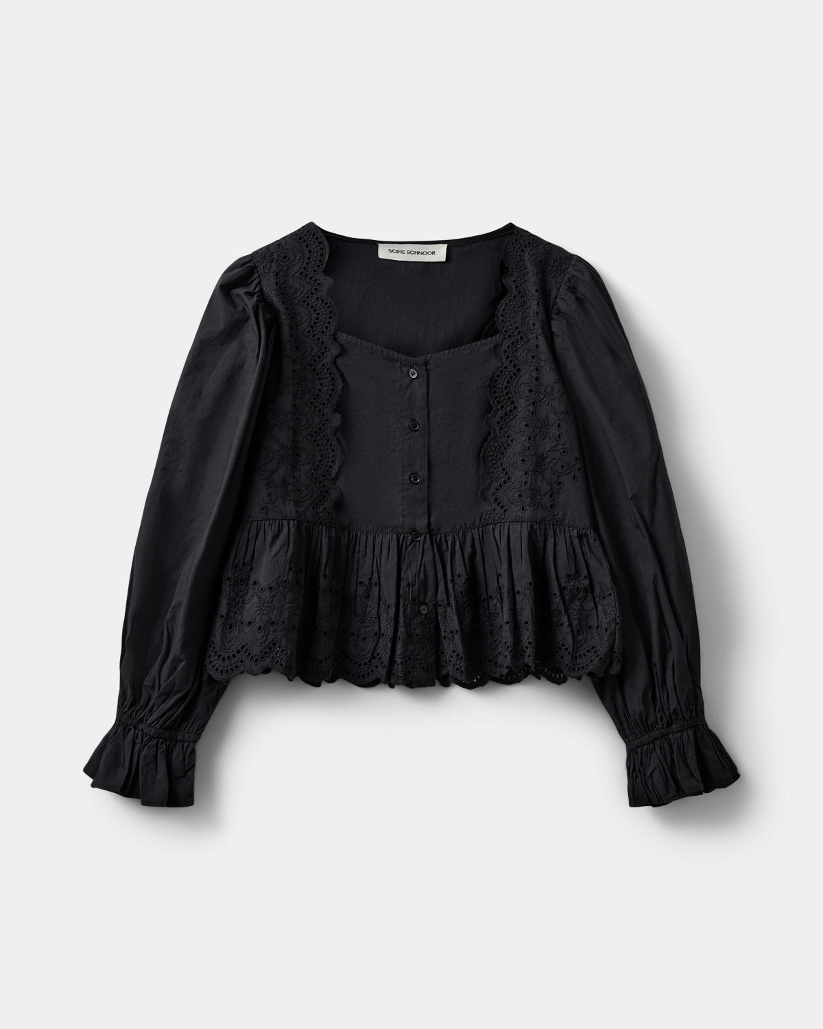 Sofie Schnoor WOMEN ARIASW BRODERIE ANGLAISE SHIRT Shirt 1000 Black