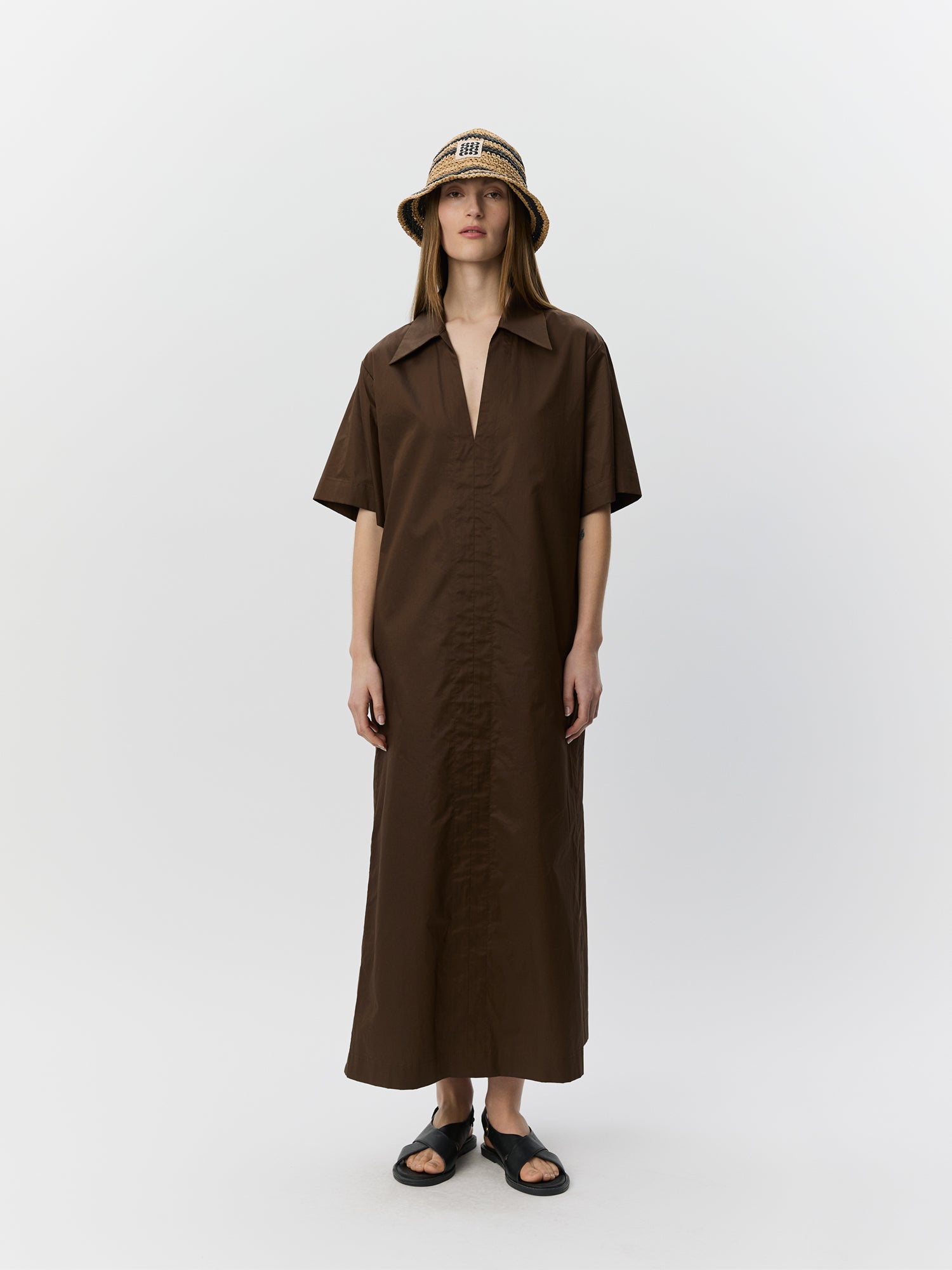 Sofie Schnoor WOMEN ASANASW OVERSIZE SHIRT DRESS Dress 7162 Intense Brown