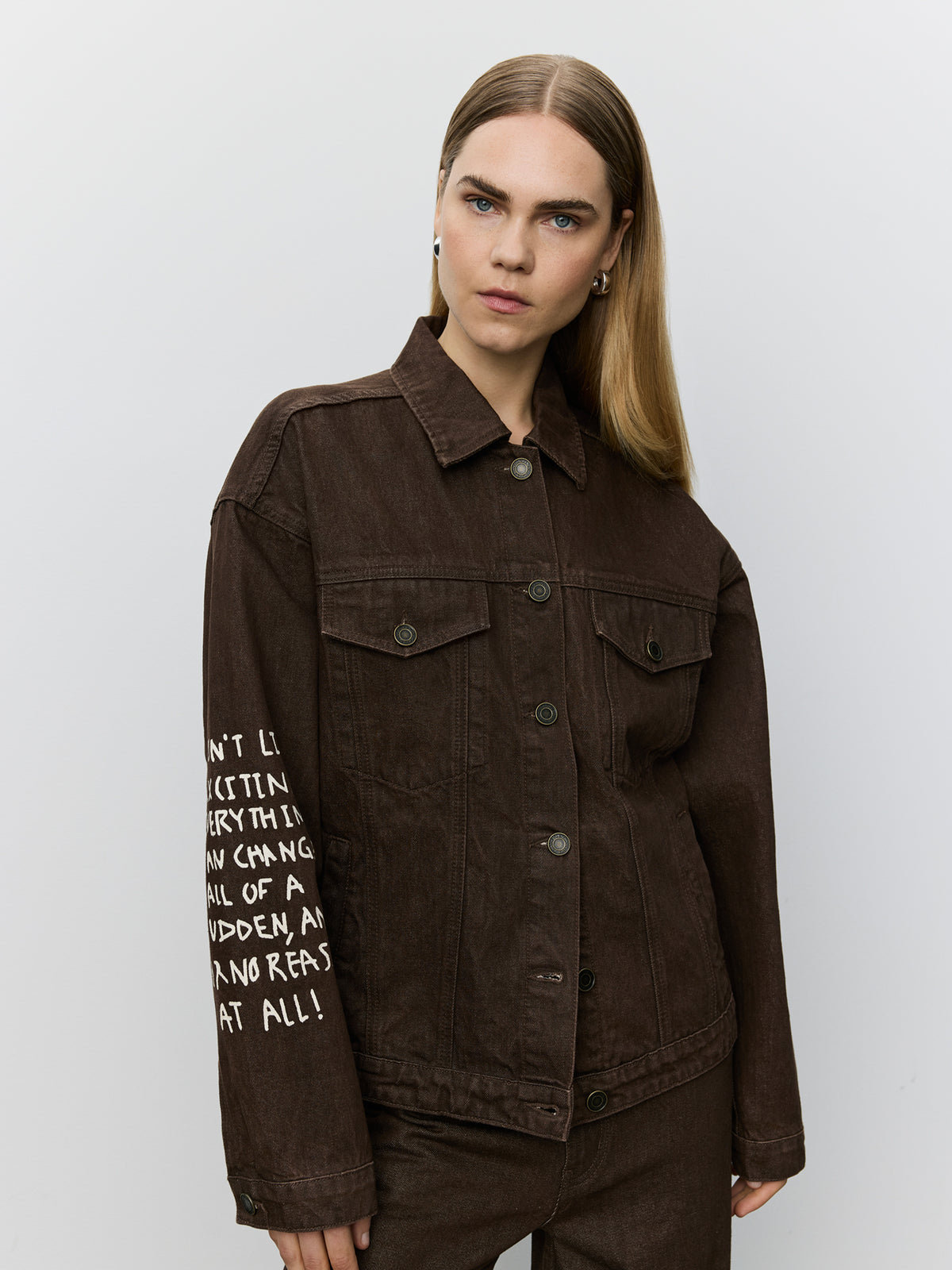 Sofie Schnoor WOMEN AUDREYSW MOOMIN DENIM JACKET Jacket 7025 Dark brown