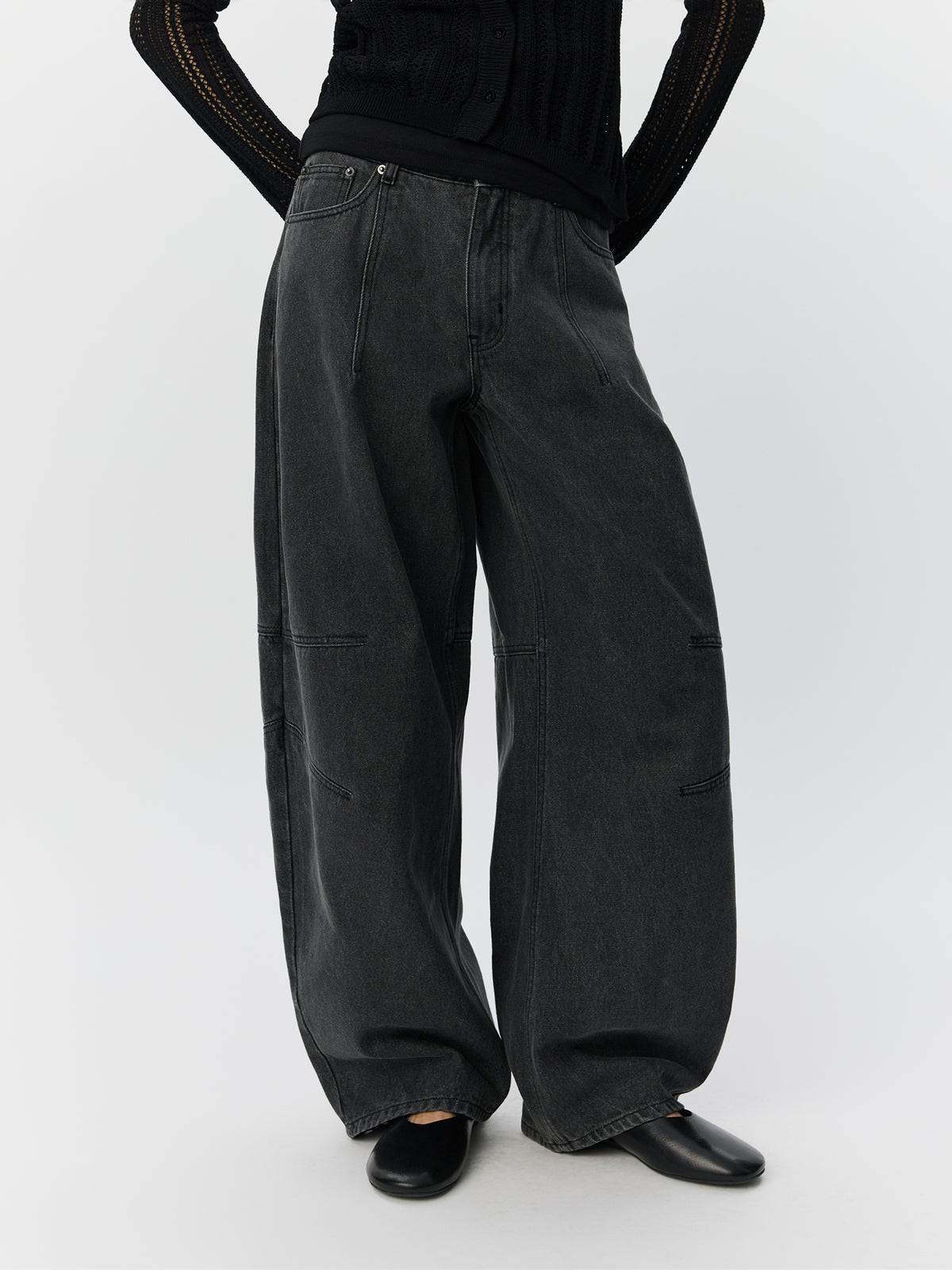 Sofie Schnoor WOMEN BECKASW BARREL SHAPED JEANS Jeans 1024 Black washed Denim