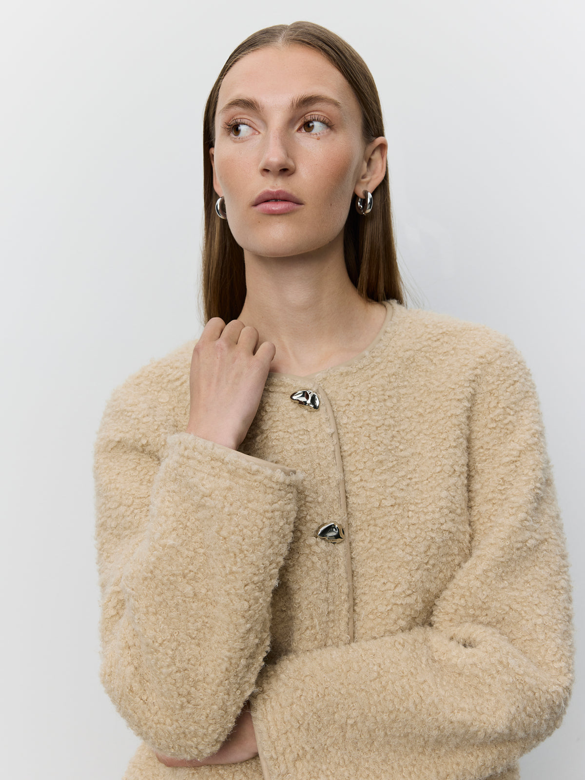 Sofie Schnoor WOMEN BENESW FUR JACKET Jacket 7015 Beige