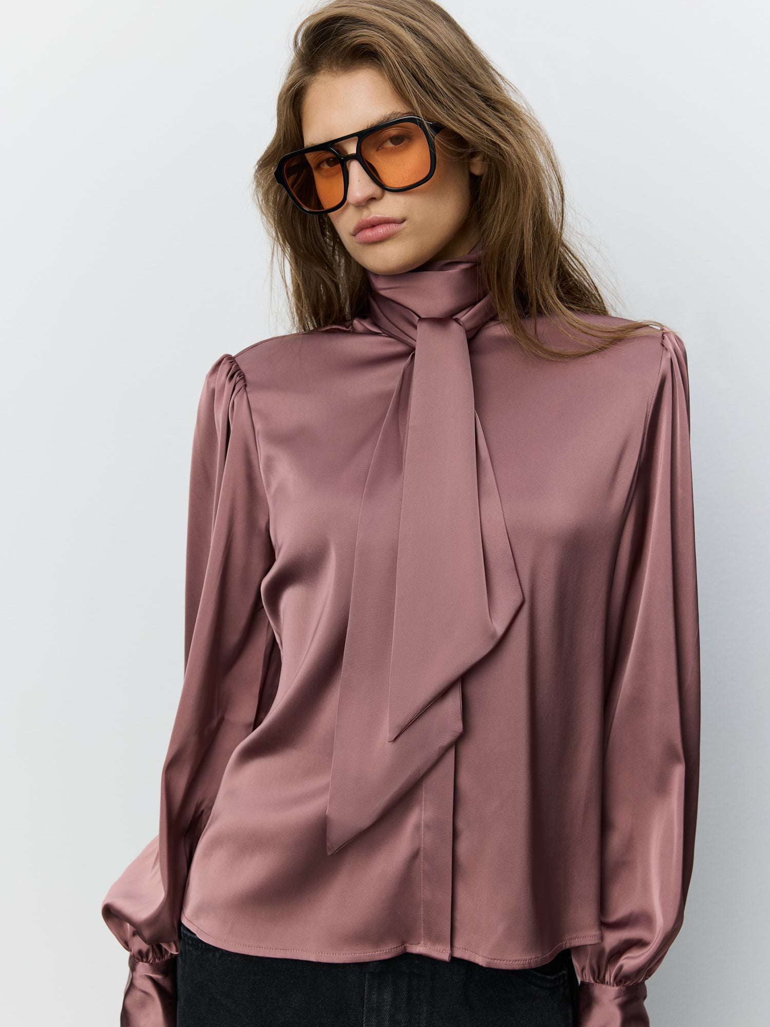 Sofie Schnoor WOMEN CARINASW SATIN SHIRT Blouse 7172 Dusty Plum