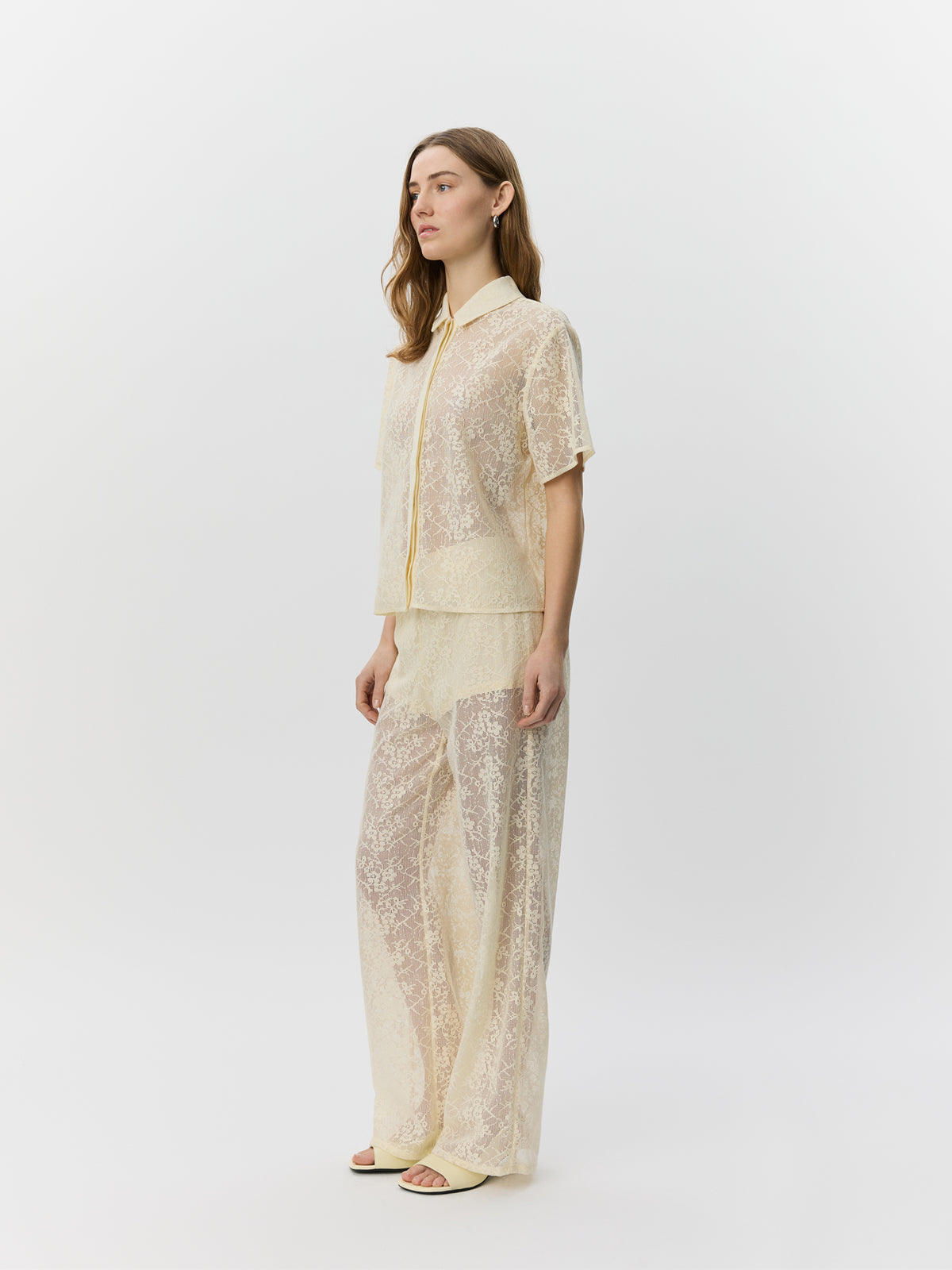 Sofie Schnoor WOMEN CARMELASW CROCHET LACE SHIRT T-shirt 0159 Cream White