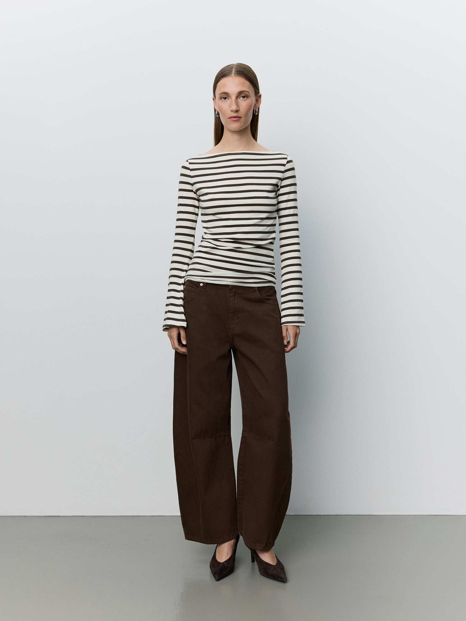 Sofie Schnoor WOMEN CECESW LONG-SLEEVE T-SHIRT T-shirt Long Sleeve 7113 Brown Striped