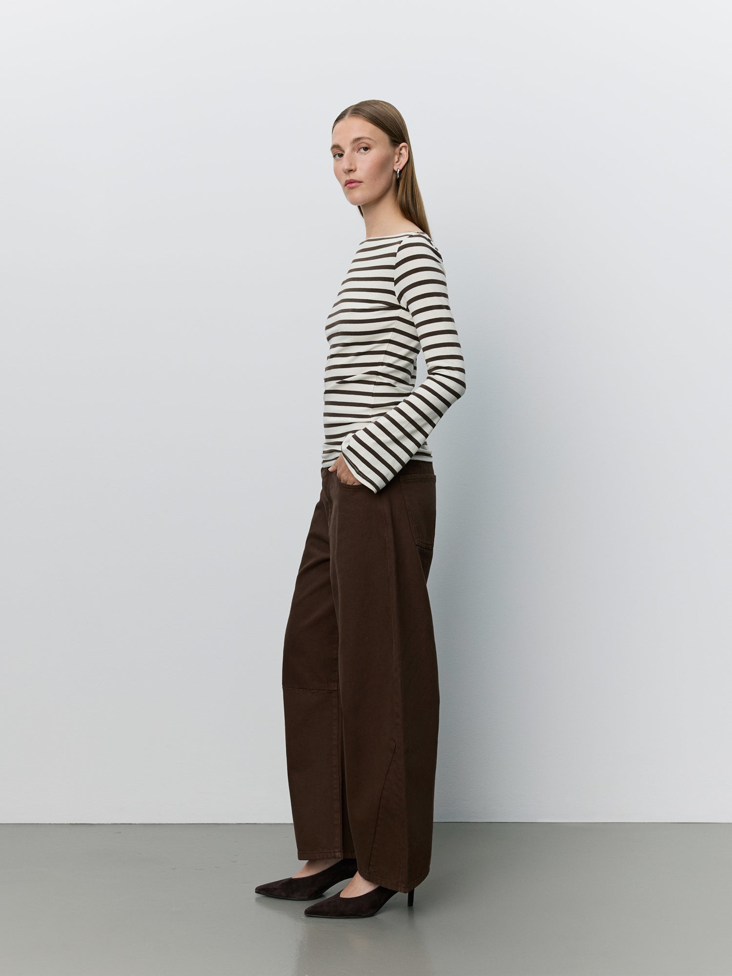 Sofie Schnoor WOMEN CECESW LONG-SLEEVE T-SHIRT T-shirt Long Sleeve 7113 Brown Striped