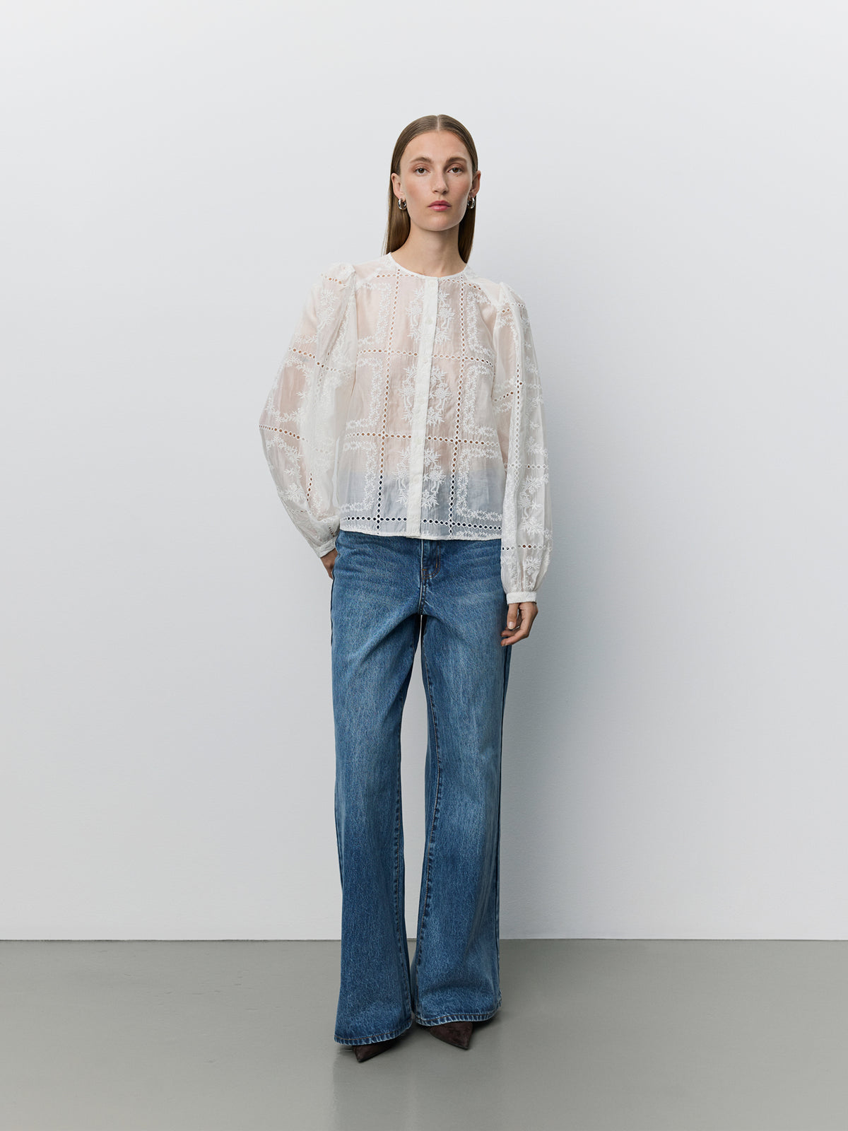Sofie Schnoor WOMEN CORASW DETAILED EMBROIDERY SHIRT Shirt 0101 Off white