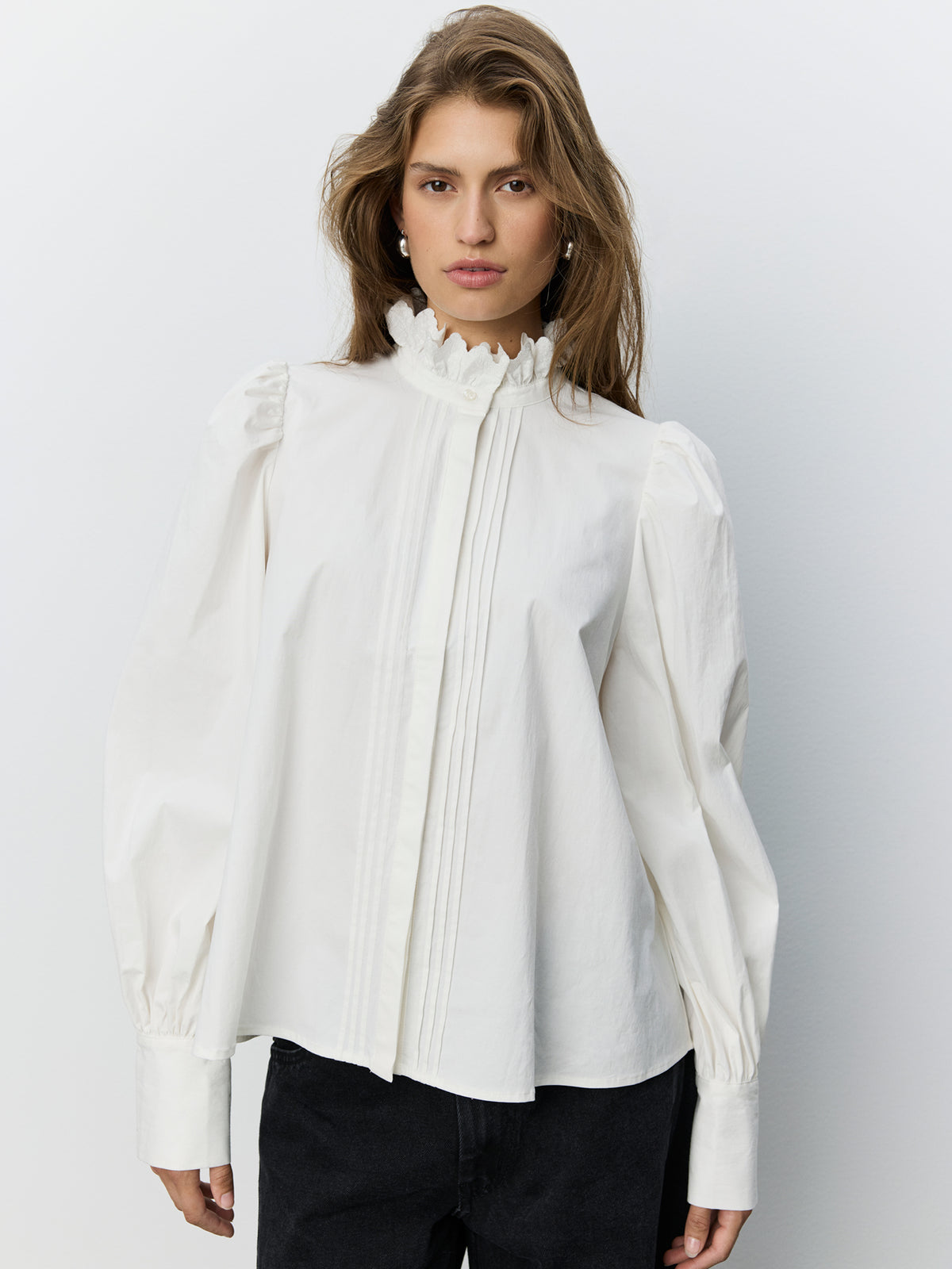 Sofie Schnoor WOMEN CYLIASW EMBROIDERY SHIRT Blouse 0101 Off white