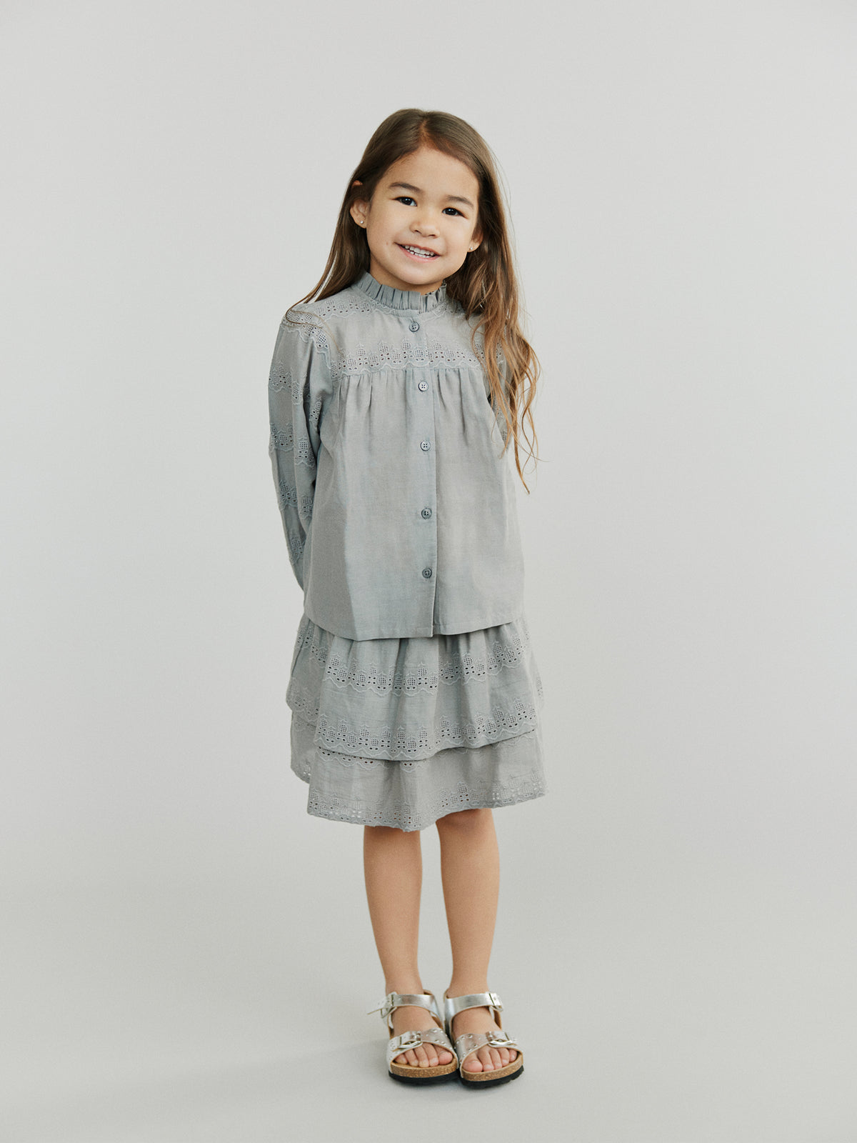 Sofie Schnoor KIDS DagmarKB Shirt Shirt 8052 Stone Grey