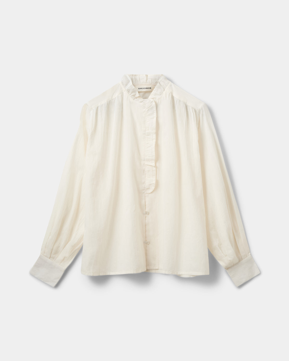Sofie Schnoor WOMEN EDNASW FRILLED PLACKET SHIRT Shirt 0103 Off white