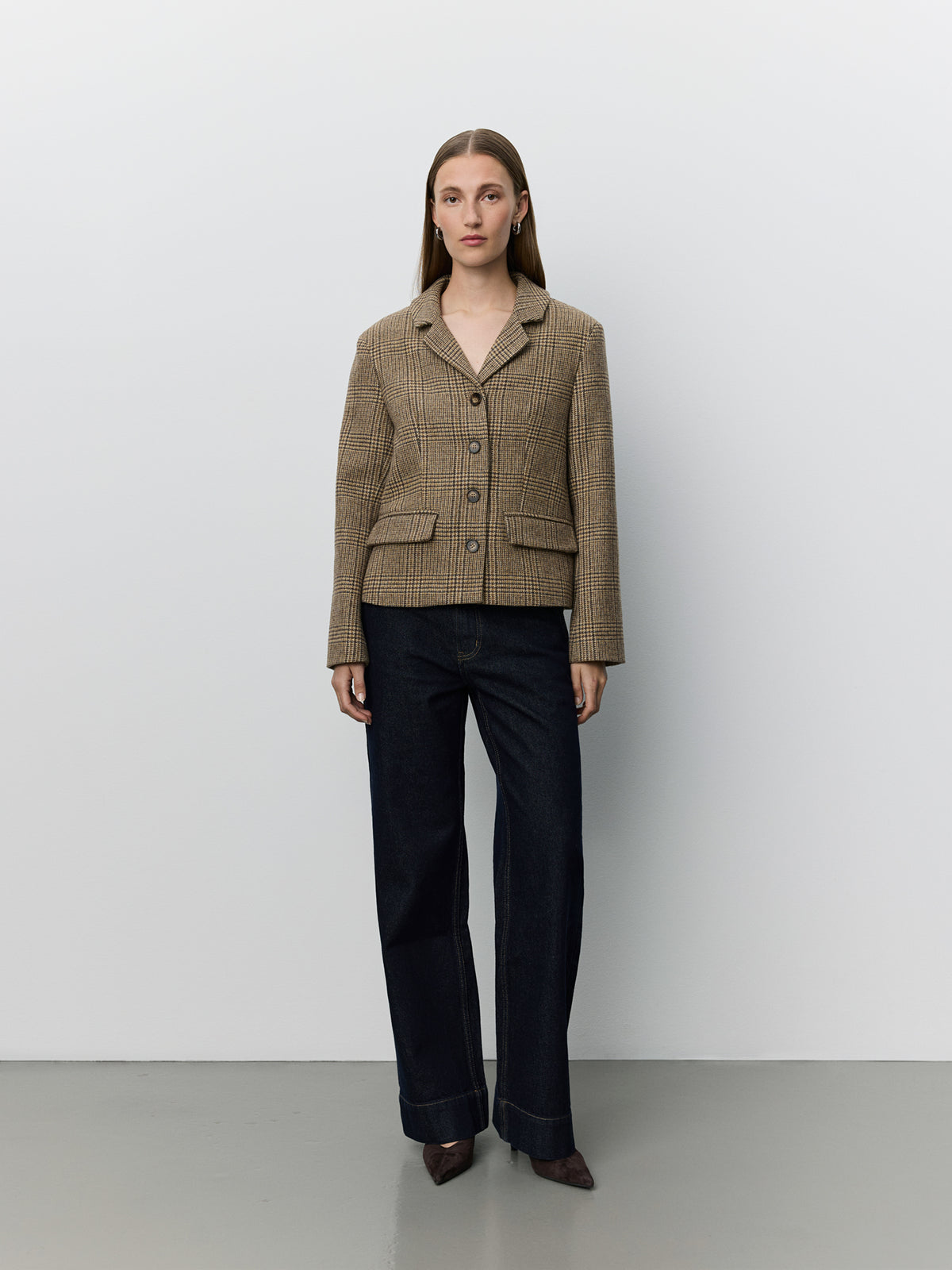 Sofie Schnoor WOMEN ELLYSW SHORT BLAZER Blazer 9007 Brown check