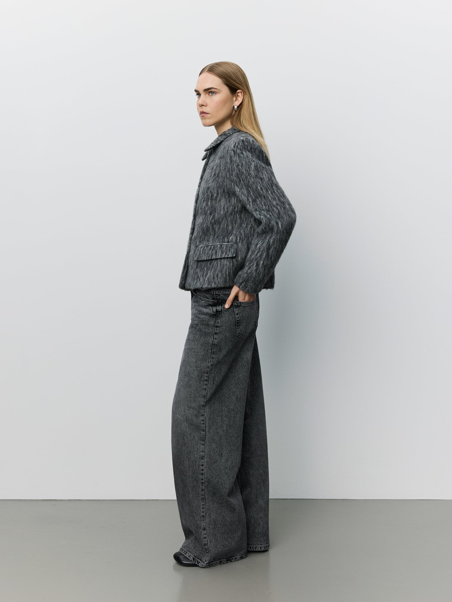 Sofie Schnoor WOMEN ELLYSW SHORT BLAZER Blazer 8011 Dark grey melange