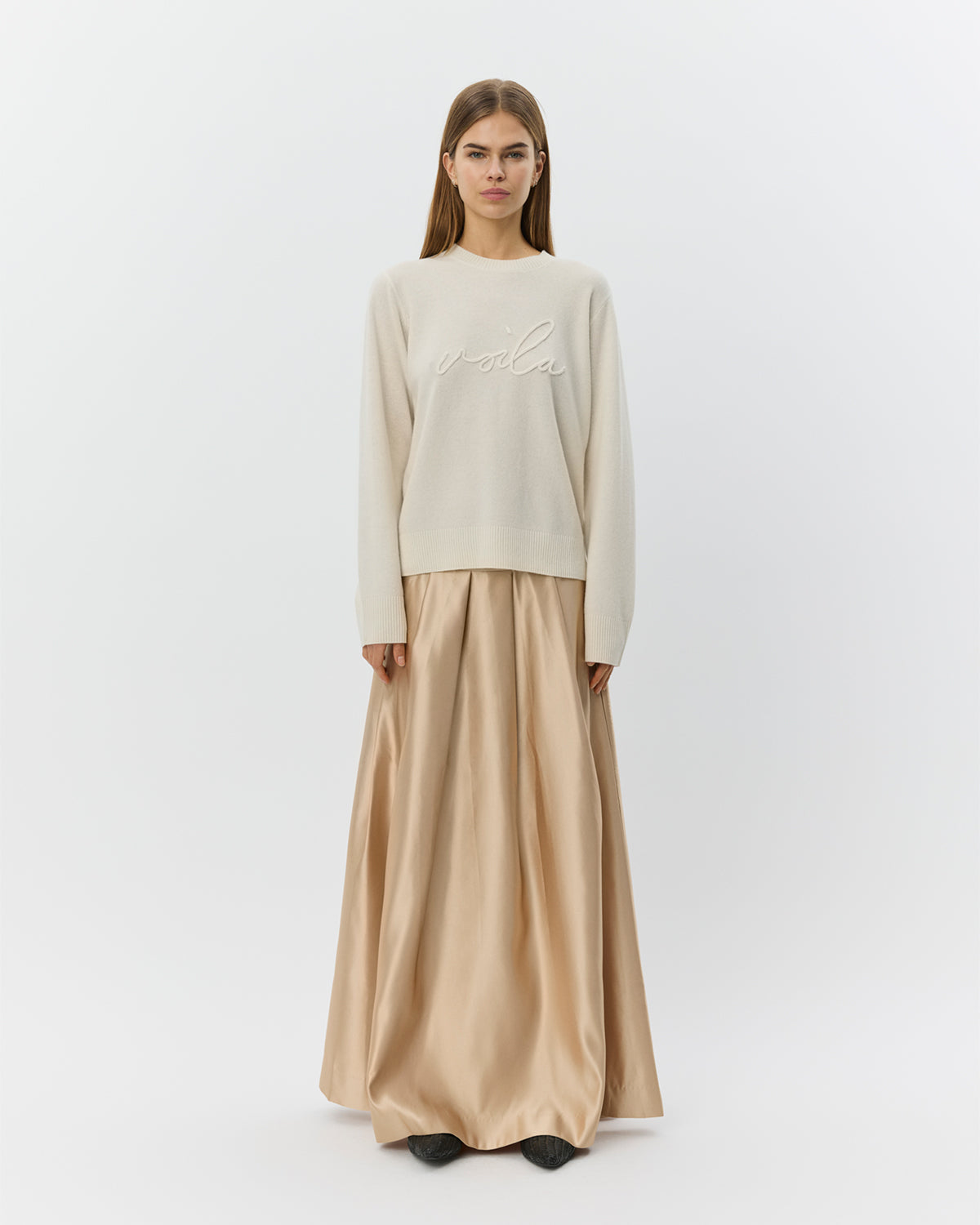 Sofie Schnoor WOMEN EMMYSW SATIN MAXI SKIRT Skirt 7070 Light beige