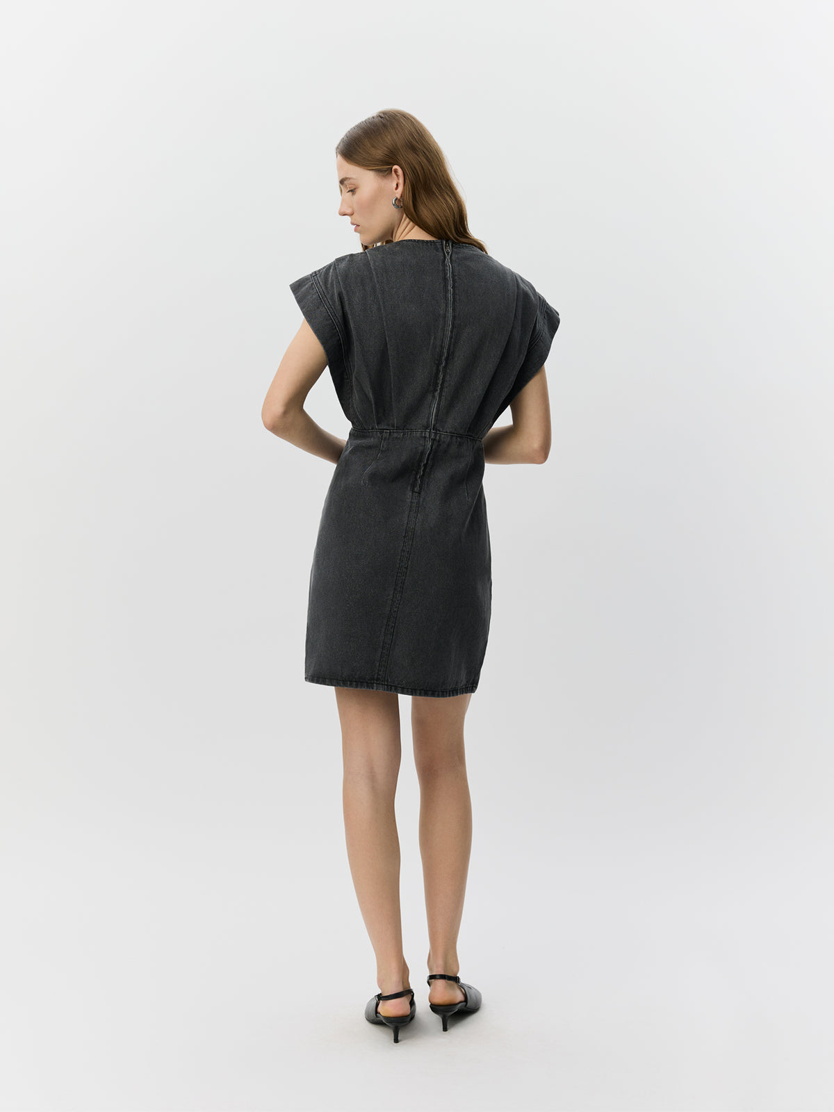 Sofie Schnoor WOMEN ENYASW MIDI DENIM DRESS Dress 1024 Black washed Denim