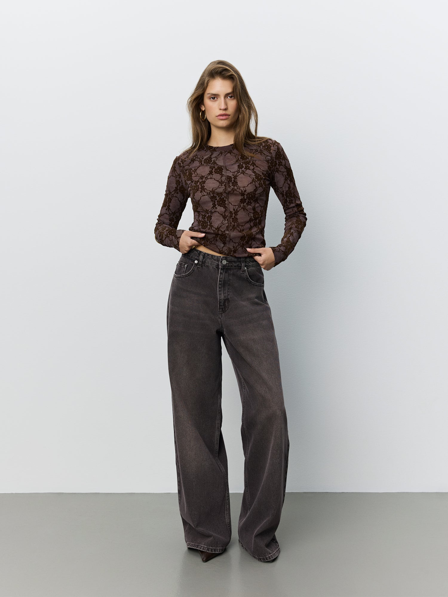 Sofie Schnoor WOMEN FAESW LACE TOP Blouse 7168 Dark Plum
