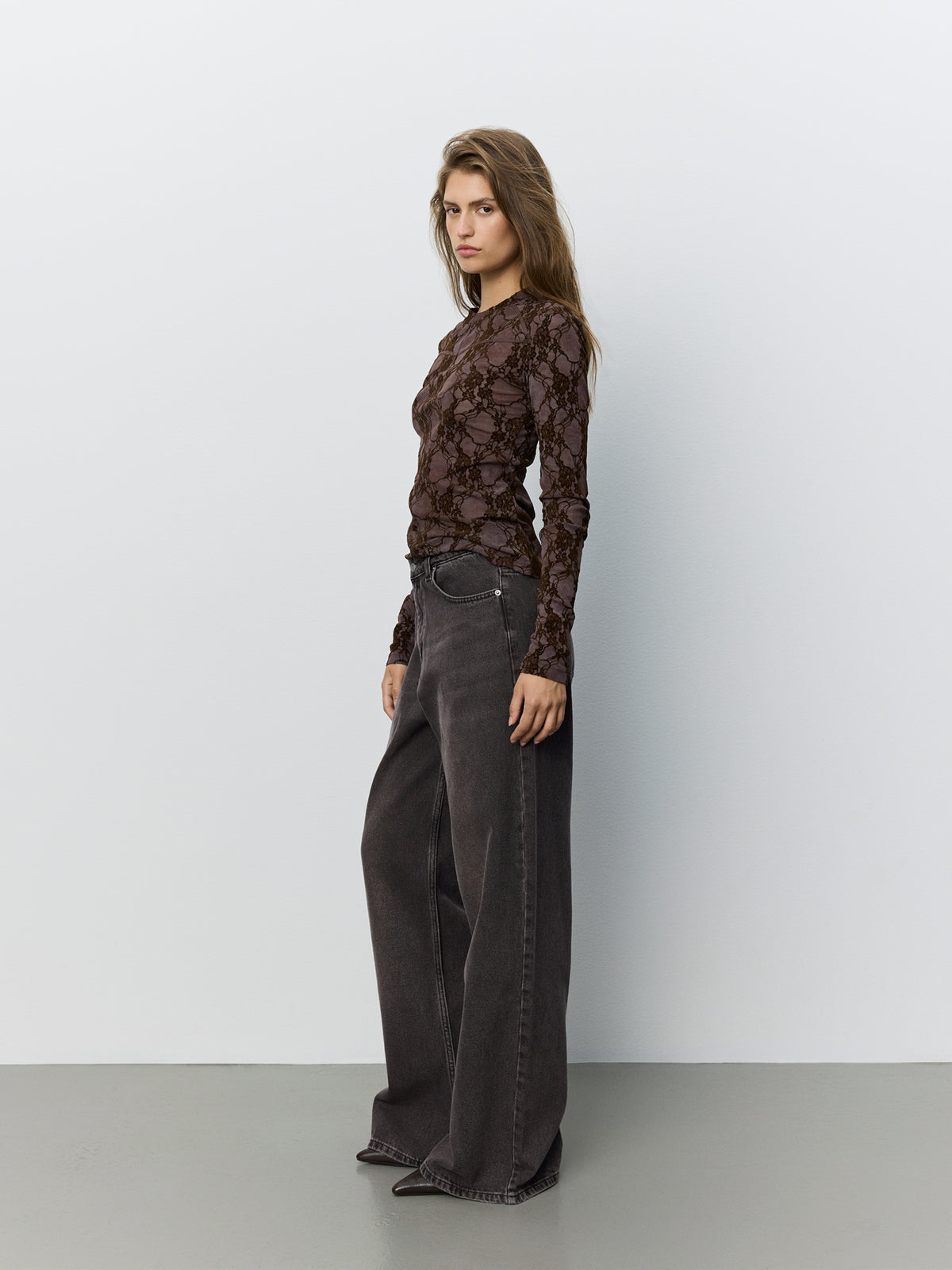 Sofie Schnoor WOMEN FAESW LACE TOP Blouse 7168 Dark Plum