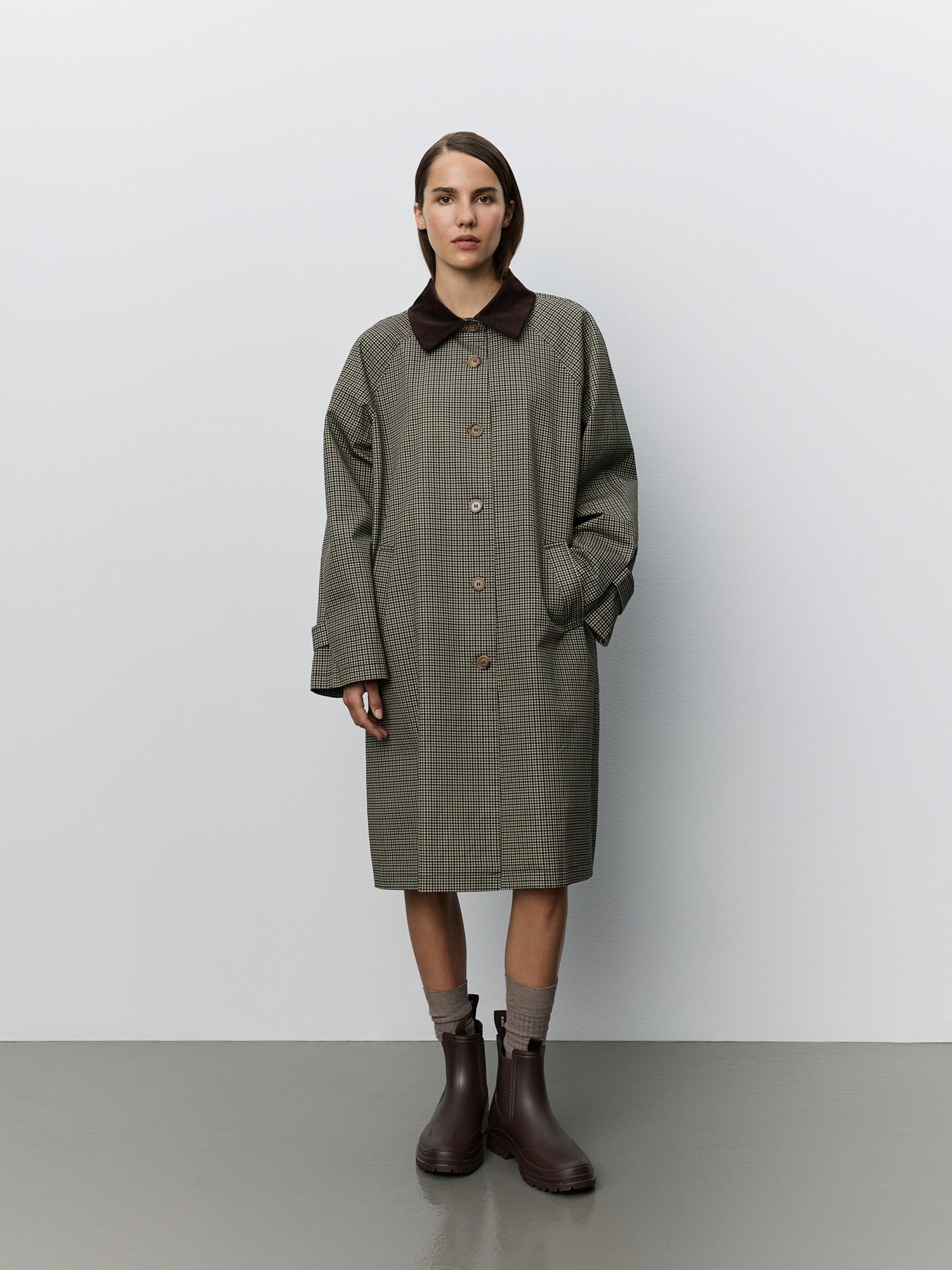 Sofie Schnoor WOMEN FILLIESW RELAXED COAT Coat 9141 Blue/Brown check