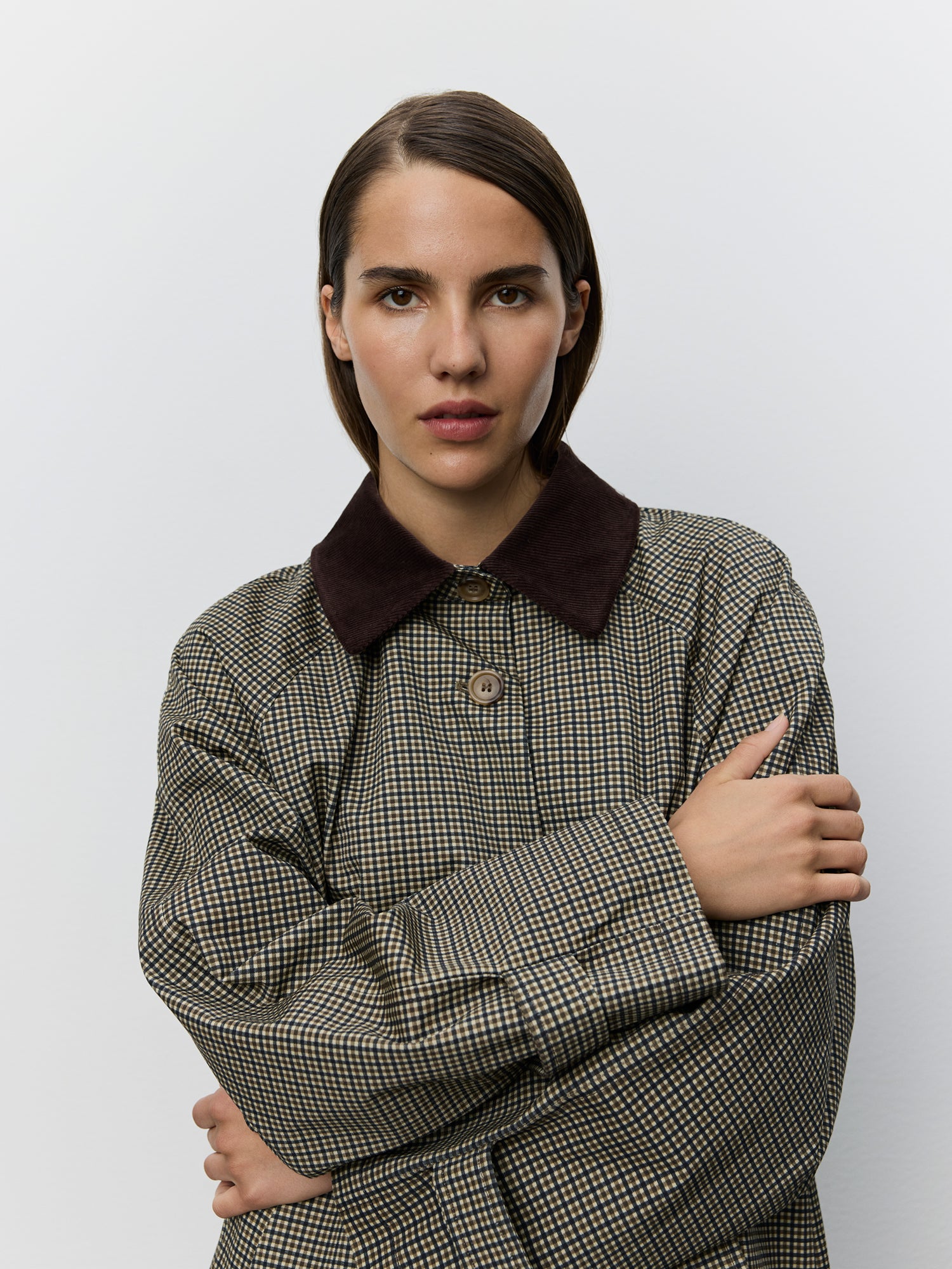 Sofie Schnoor WOMEN FILLIESW RELAXED COAT Coat 9141 Blue/Brown check