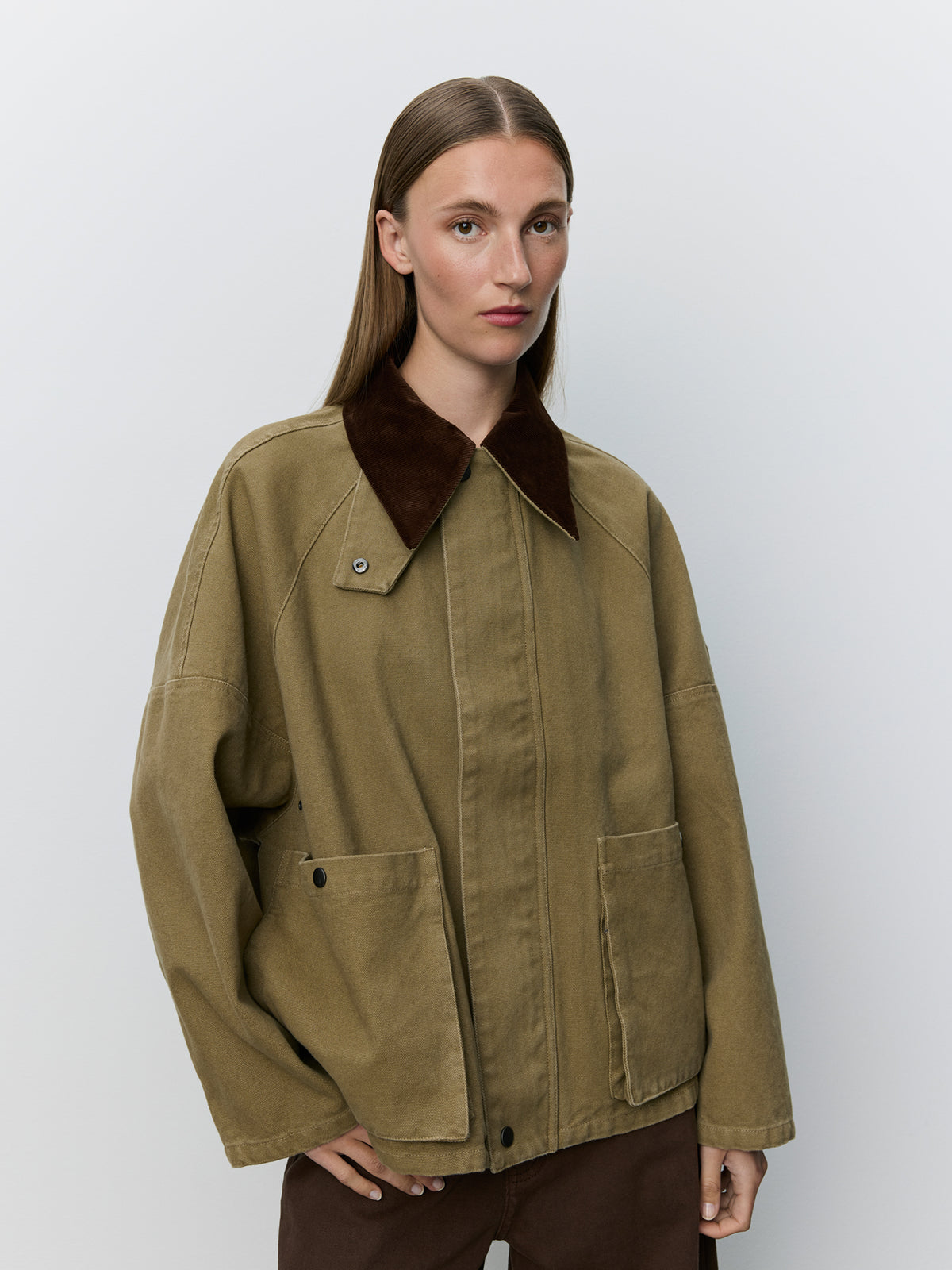 Sofie Schnoor WOMEN FRANCOSW OVERSIZED CANVAS JACKET Jacket 7030 Khaki