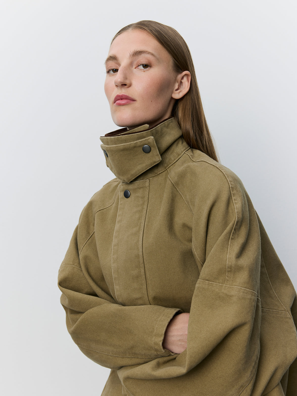 Sofie Schnoor WOMEN FRANCOSW OVERSIZED CANVAS JACKET Jacket 7030 Khaki