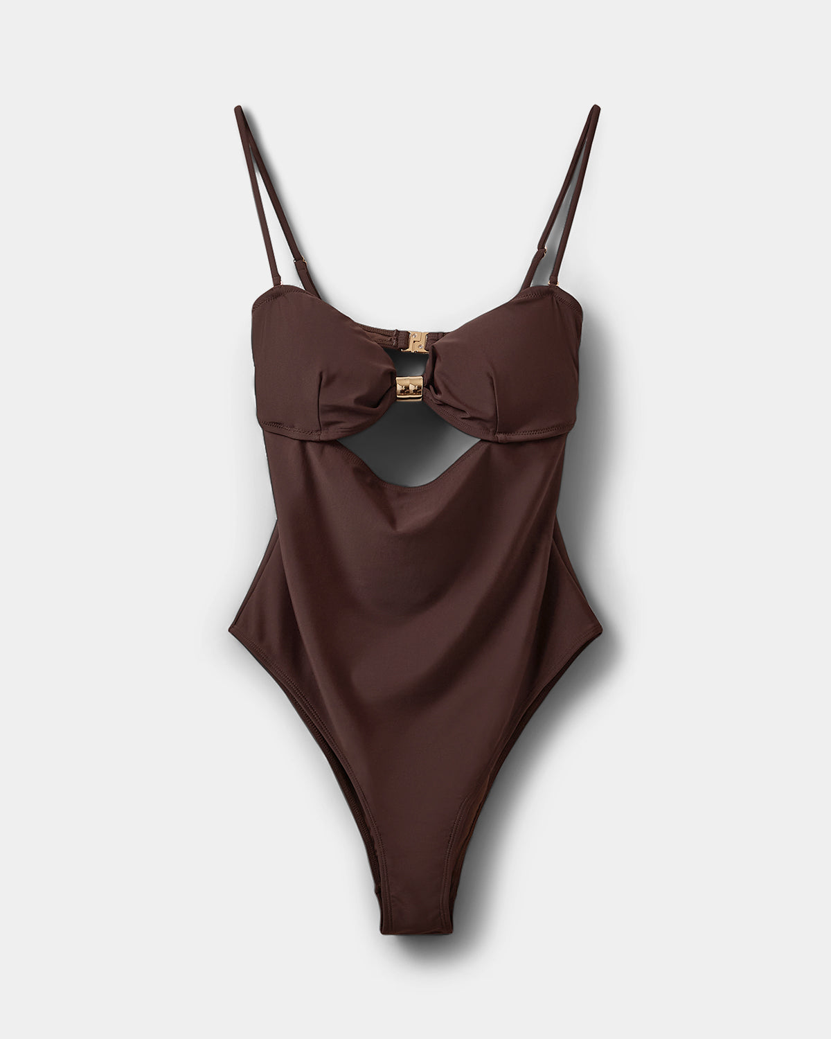Sofie Schnoor WOMEN GALIASW SWIMSUIT WITH GOLDEN BUCKLE Swimsuit 7162 Intense Brown