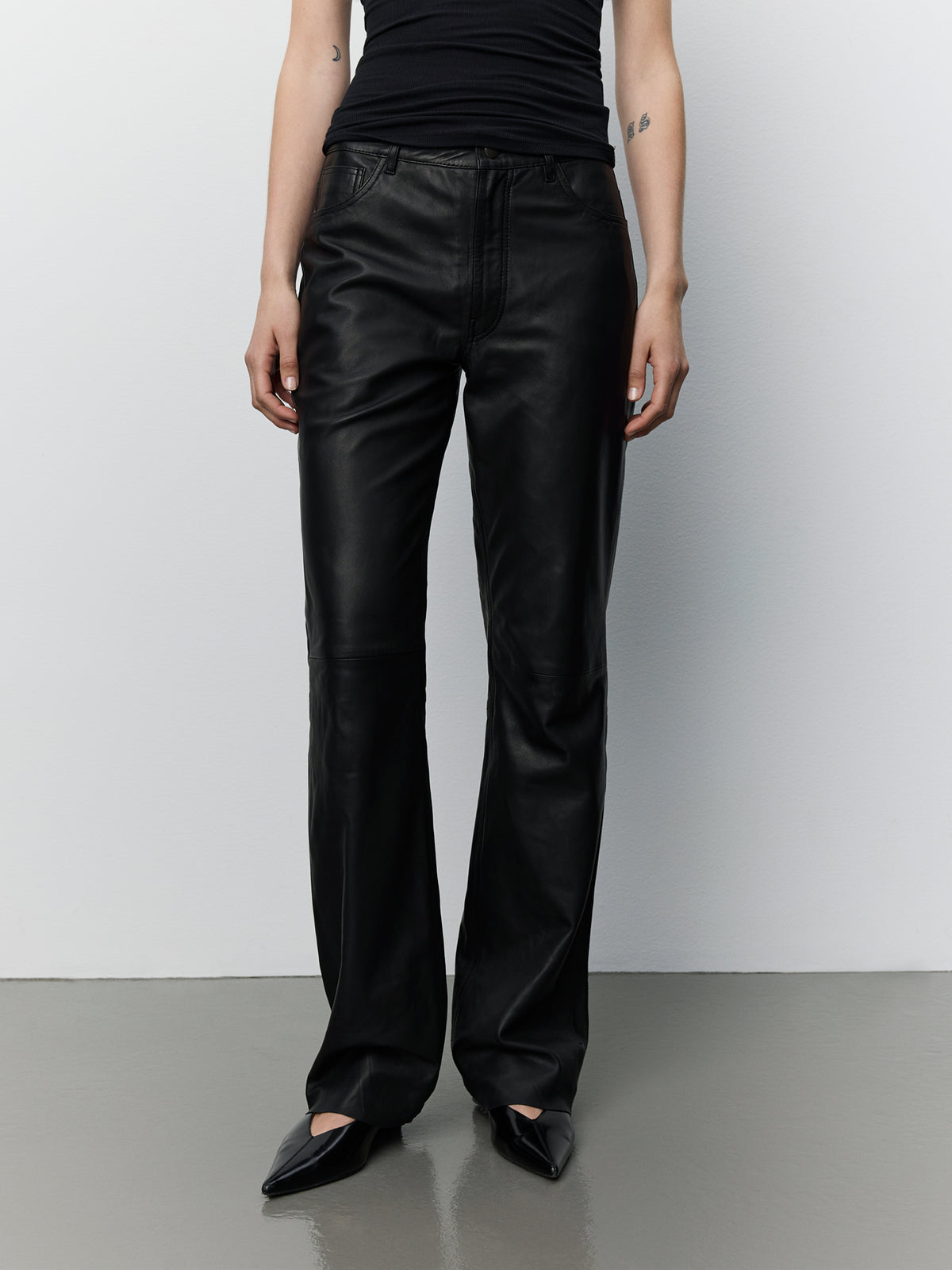 Sofie Schnoor WOMEN GATTISW LEATHER PANTS Trousers 1000 Black