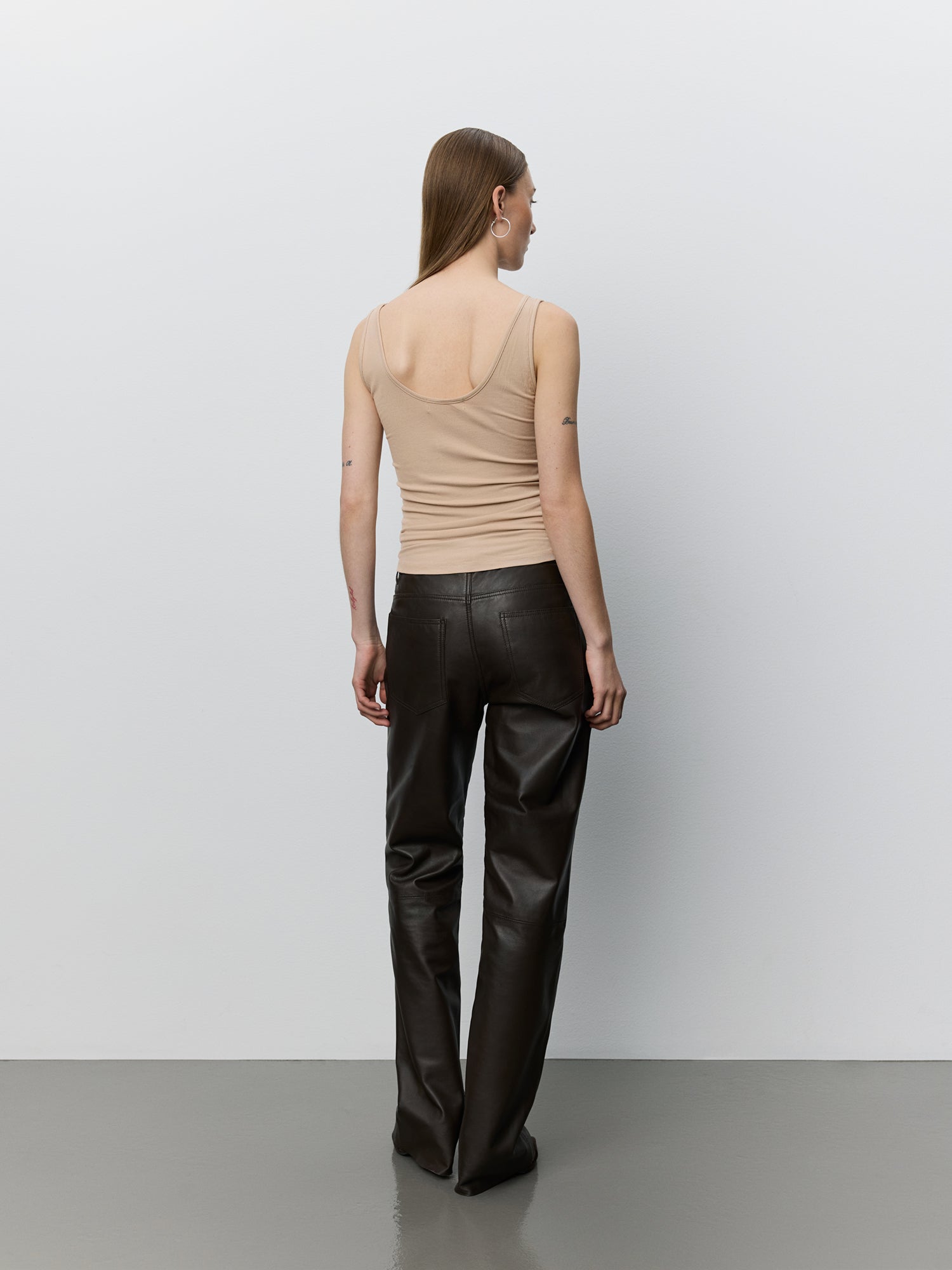Sofie Schnoor WOMEN GATTISW LEATHER PANTS Trousers 7025 Dark brown