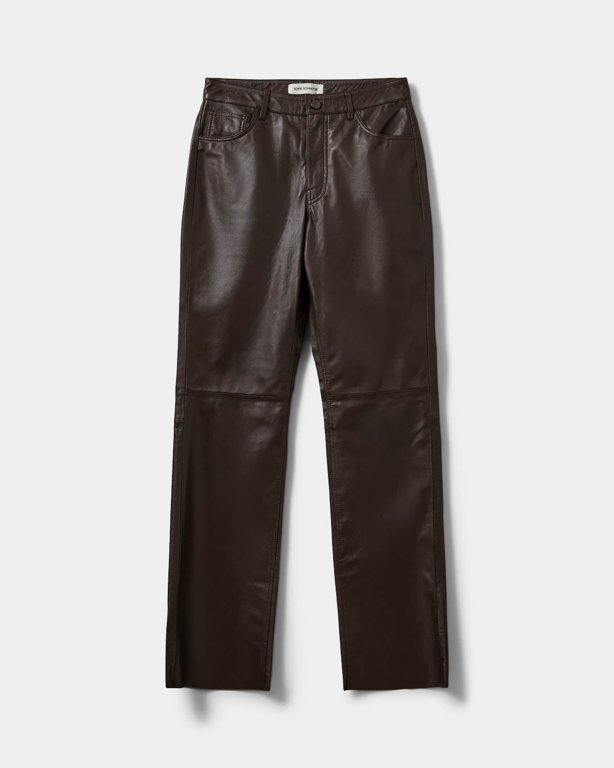 Sofie Schnoor WOMEN GATTISW LEATHER PANTS Trousers 7025 Dark brown