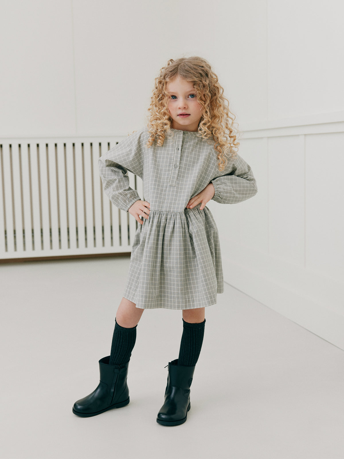 Sofie Schnoor KIDS INDICAKB DRESS Dress 8040 Grey check