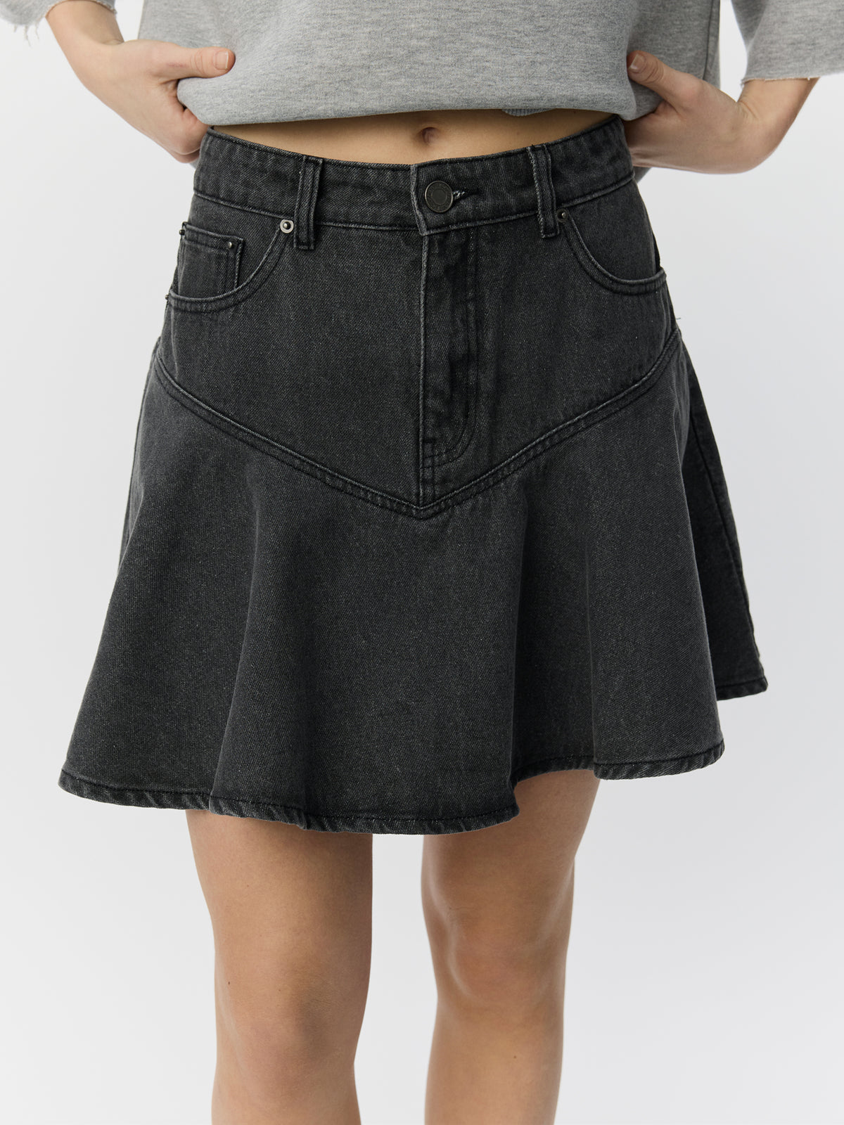 Sofie Schnoor WOMEN JACKYSW DENIM MINI SKIRT Skirt 1024 Black washed Denim