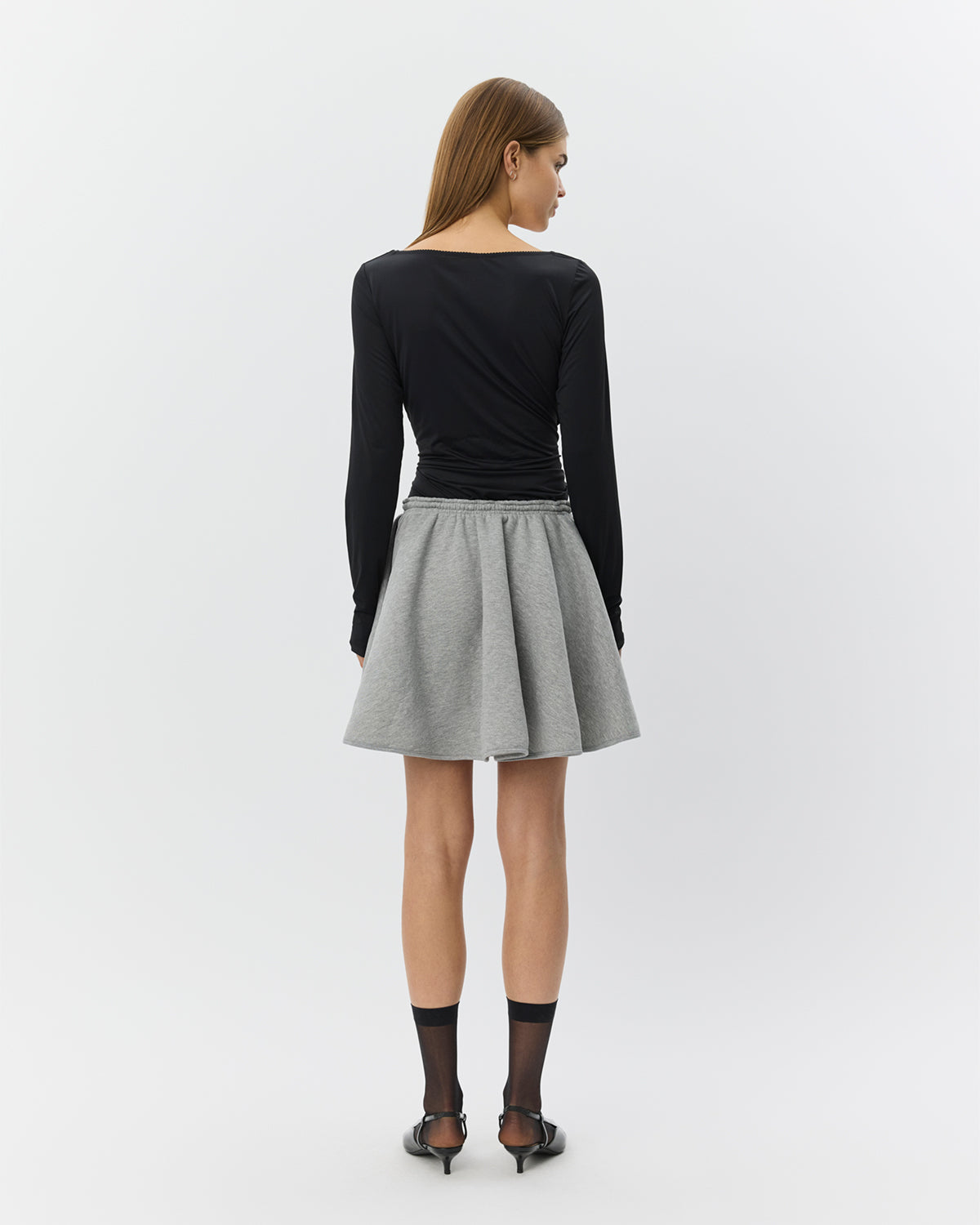 Sofie Schnoor WOMEN JESSICASW SWEAT MINI SKIRT Skirt 8000 Grey Melange