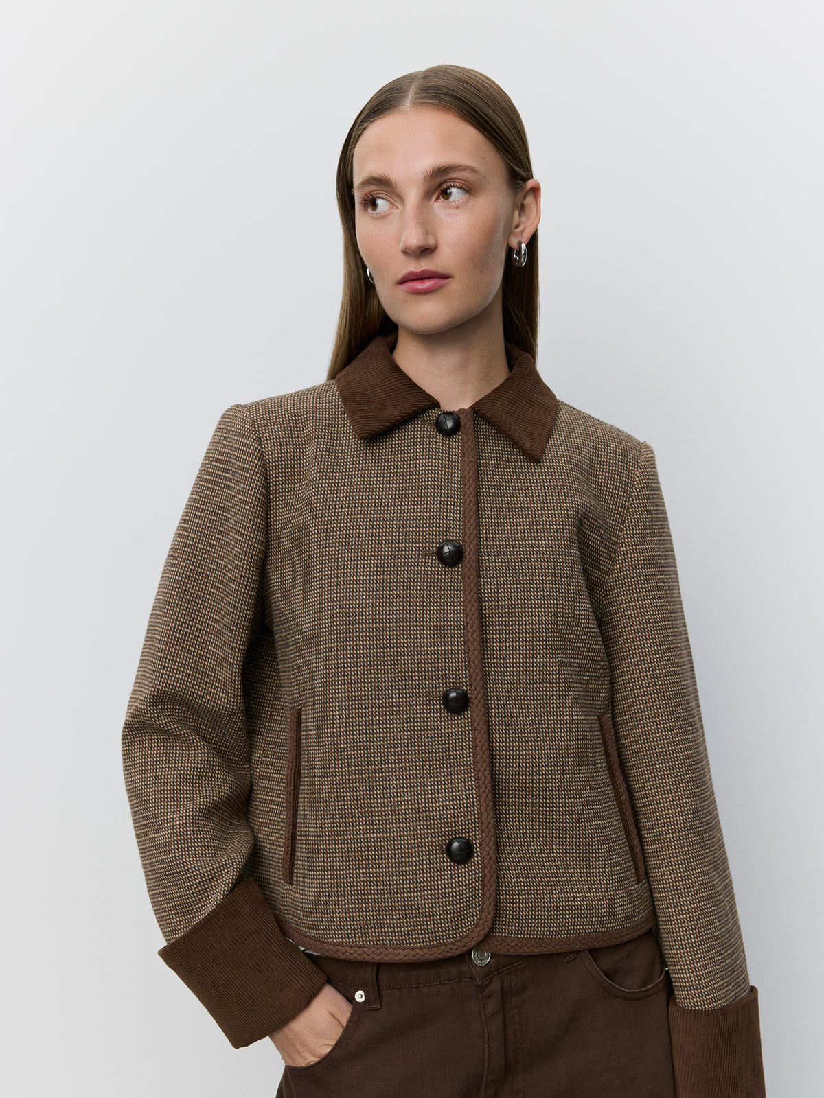 Sofie Schnoor WOMEN KAMIKKASW SHORT JACKET Jacket 9007 Brown check