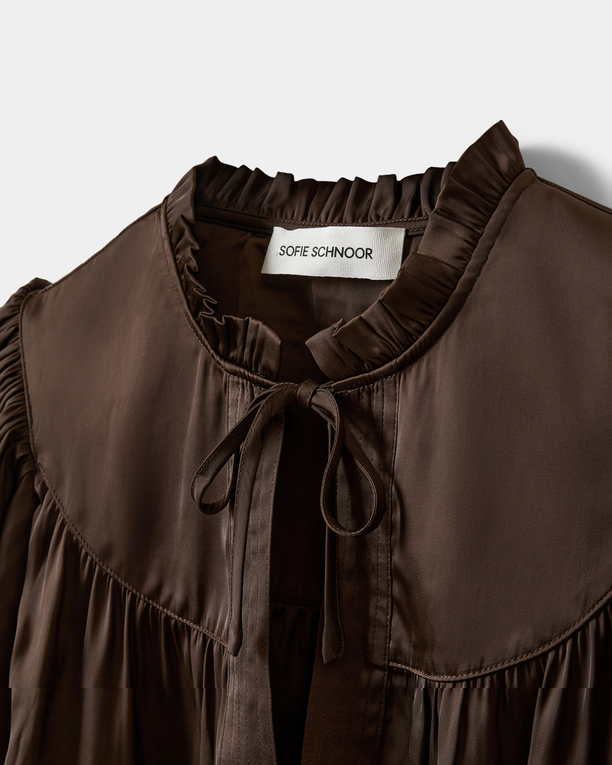 Sofie Schnoor WOMEN LALILASW FRILL TOP Top 7162 Intense Brown