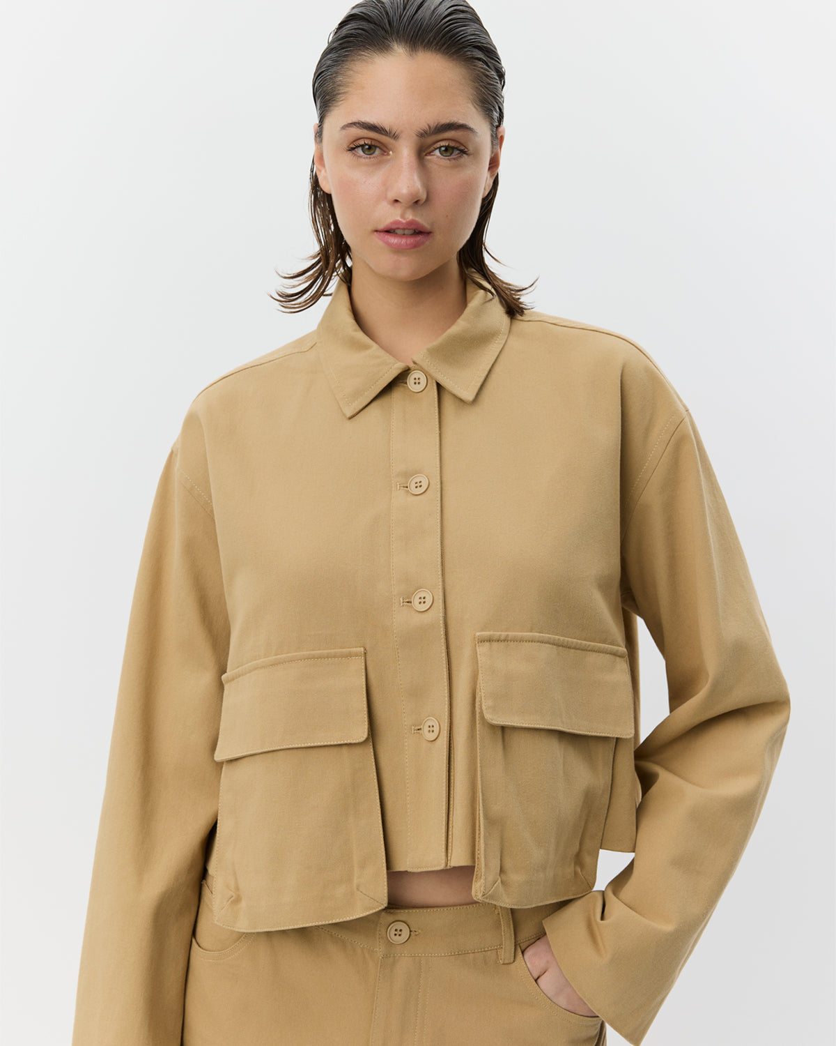 Sofie Schnoor WOMEN LARKSW SHORT SHIRT JACKET Jacket 7012 Camel