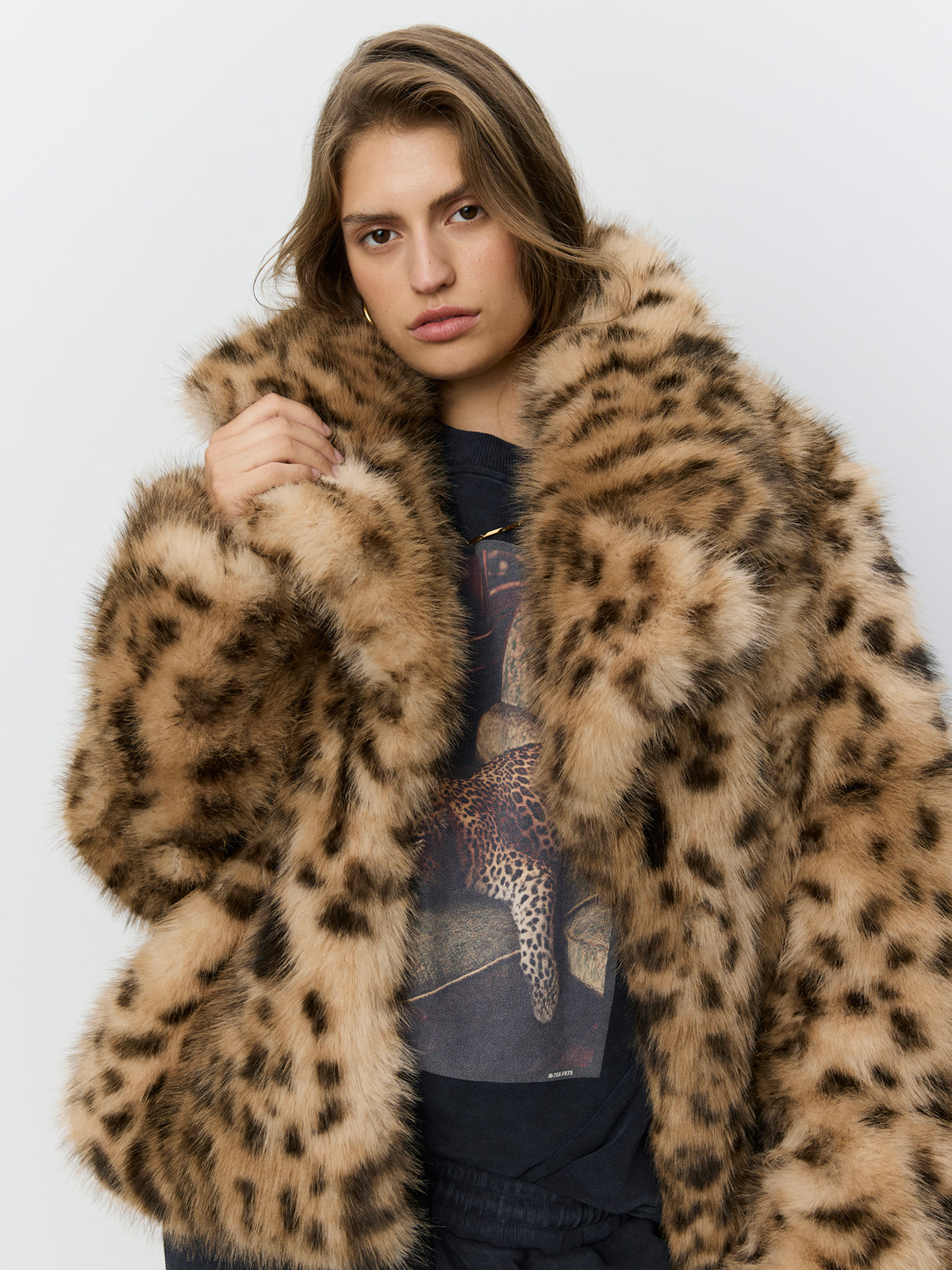 Sofie Schnoor WOMEN LARRIESW FAUX FUR LEOPARD JACKET Jacket 9006 Leopard