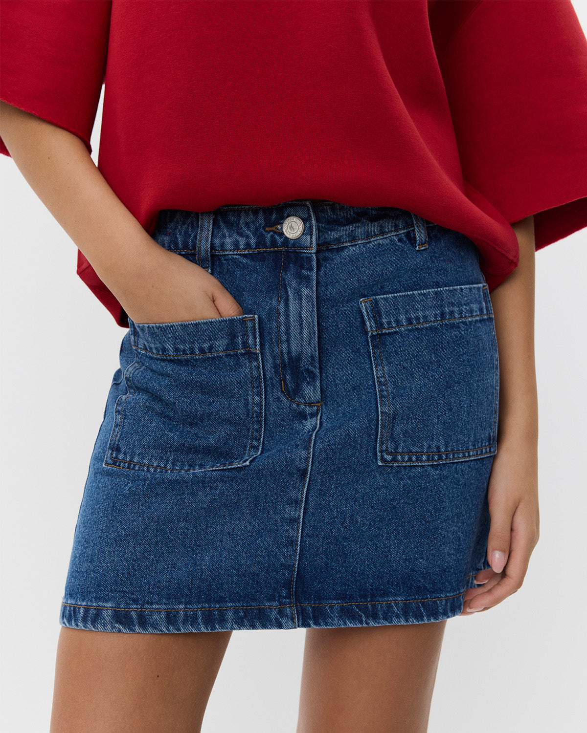 Sofie Schnoor WOMEN LEONASW SKIRT Skirt 5002 Denim blue