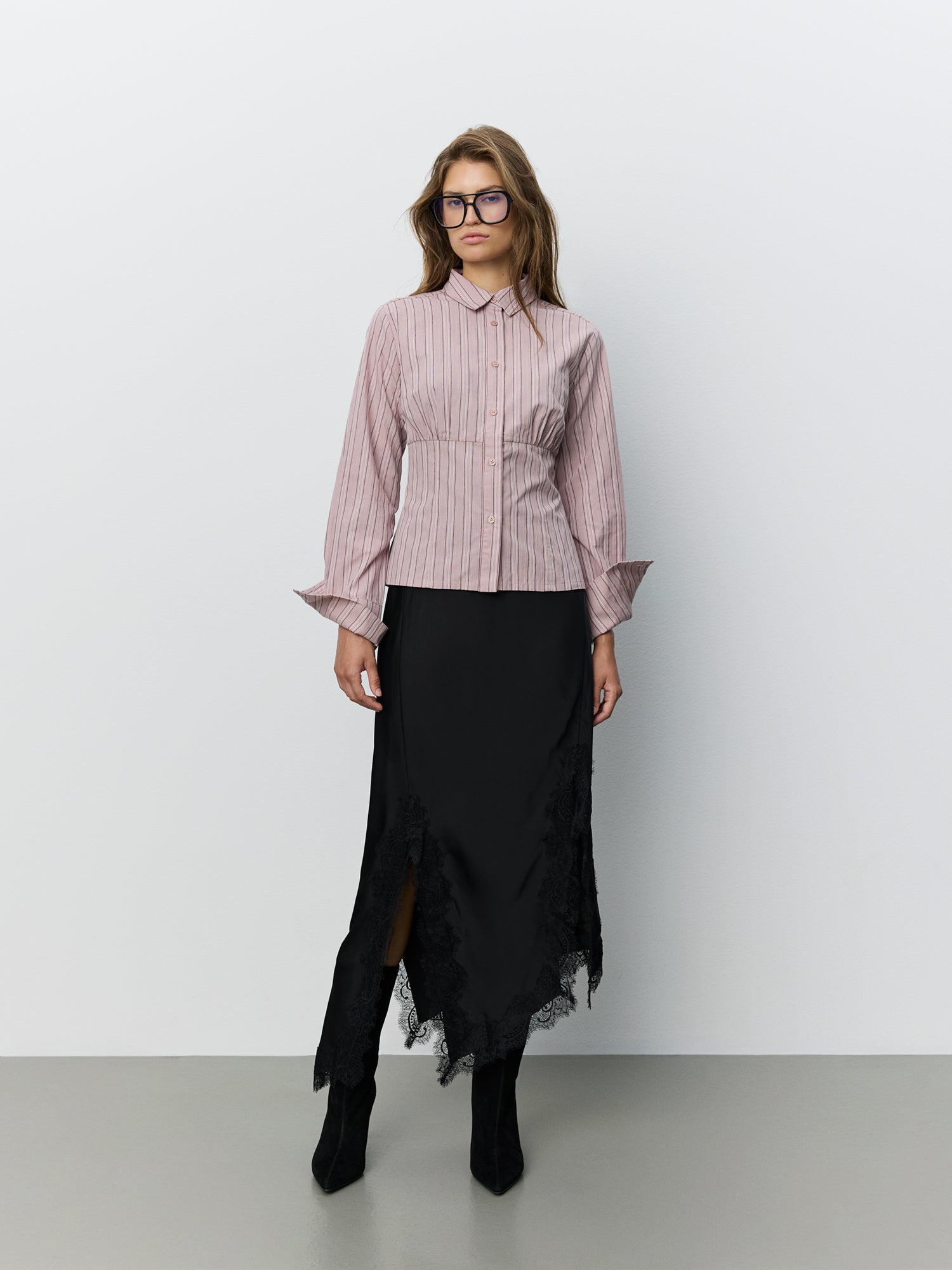 Sofie Schnoor WOMEN LIANUSW STRIPED SHIRT Shirt 7173 Dusty Plum Sripe