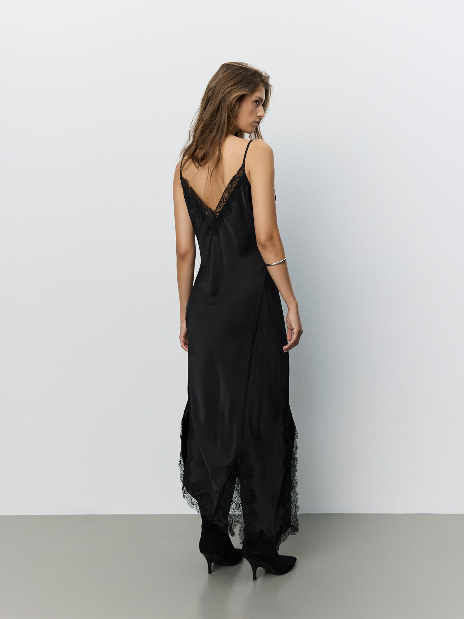 Sofie Schnoor WOMEN LOUNELLESW SATIN LACE DRESS Dress 1000 Black