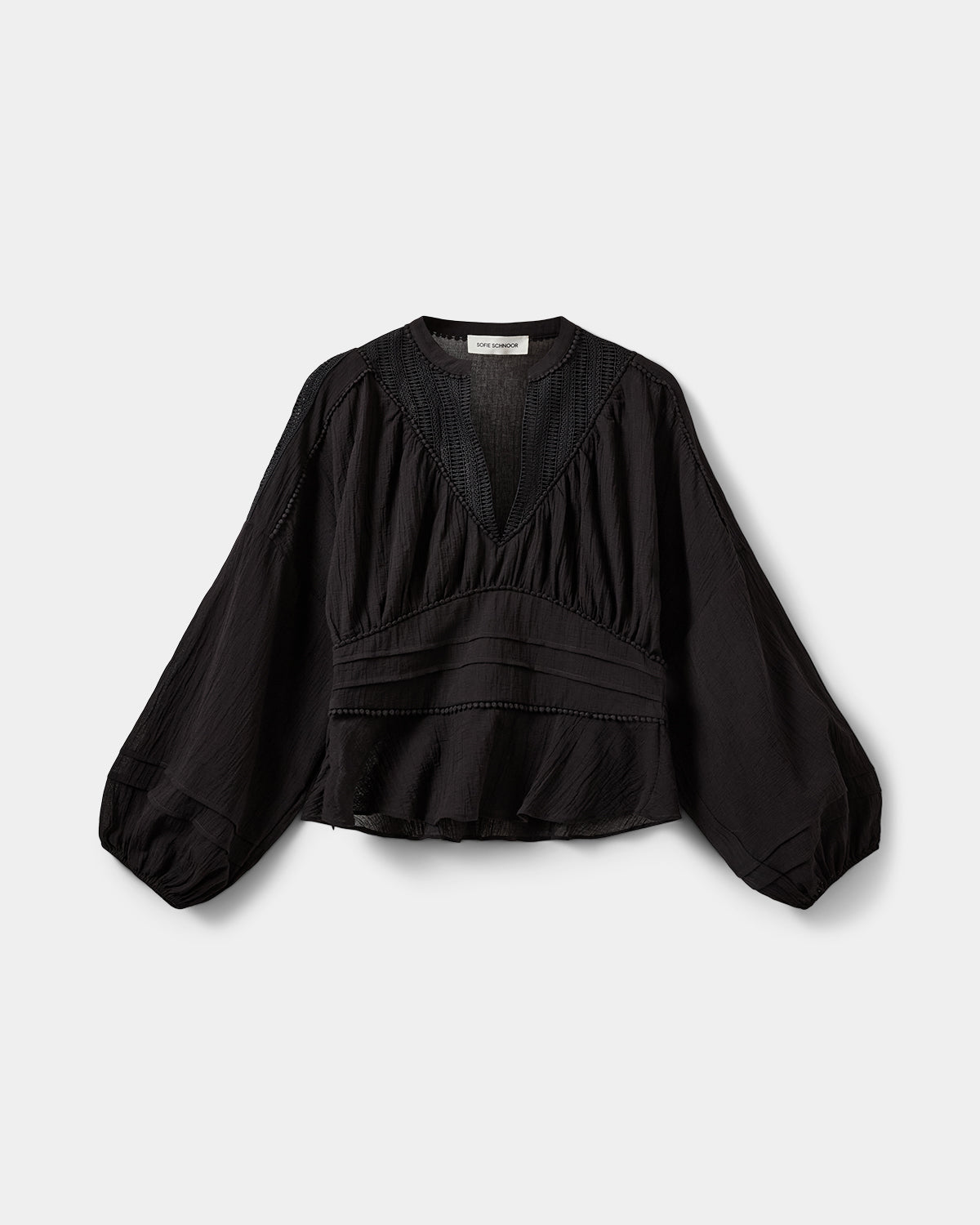 Sofie Schnoor WOMEN LOUSW LACE DETAIL BLOUSE Blouse 1000 Black