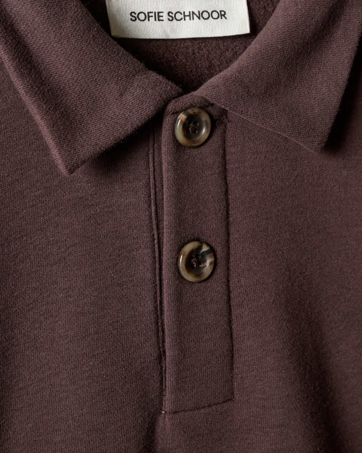 Sofie Schnoor WOMEN LUMESW POLO SWEATSHIRT T-shirt Long Sleeve 7080 Dark brown
