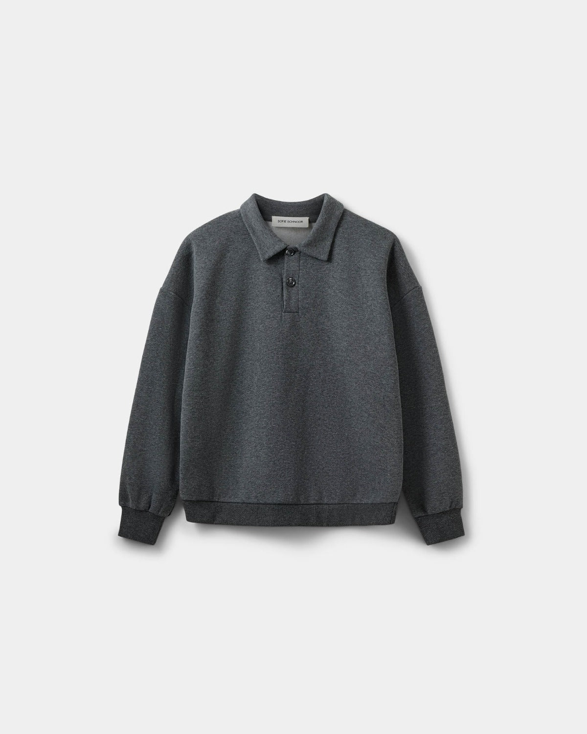 Sofie Schnoor WOMEN LUMESW POLO SWEATSHIRT T-shirt Long Sleeve 8011 Dark grey melange