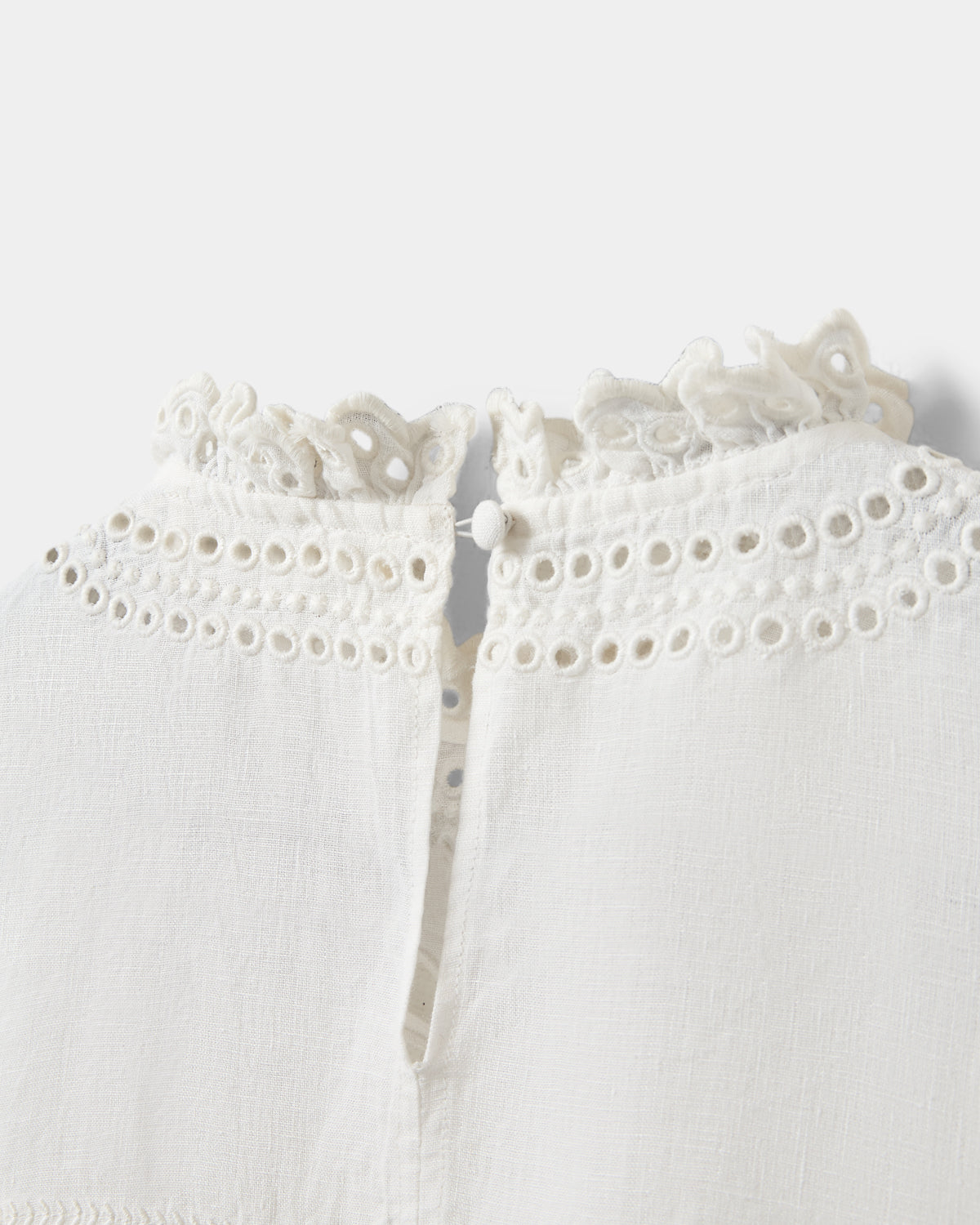 Sofie Schnoor WOMEN MAIASW EMBROIDERED CUT-OUT LACE TOP Top 0159 Cream White